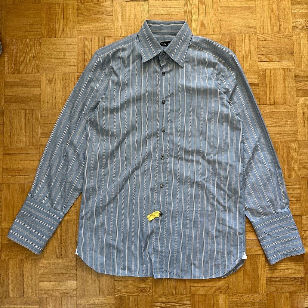 Tom Ford striped French Cuff button up dress shirt Size 41