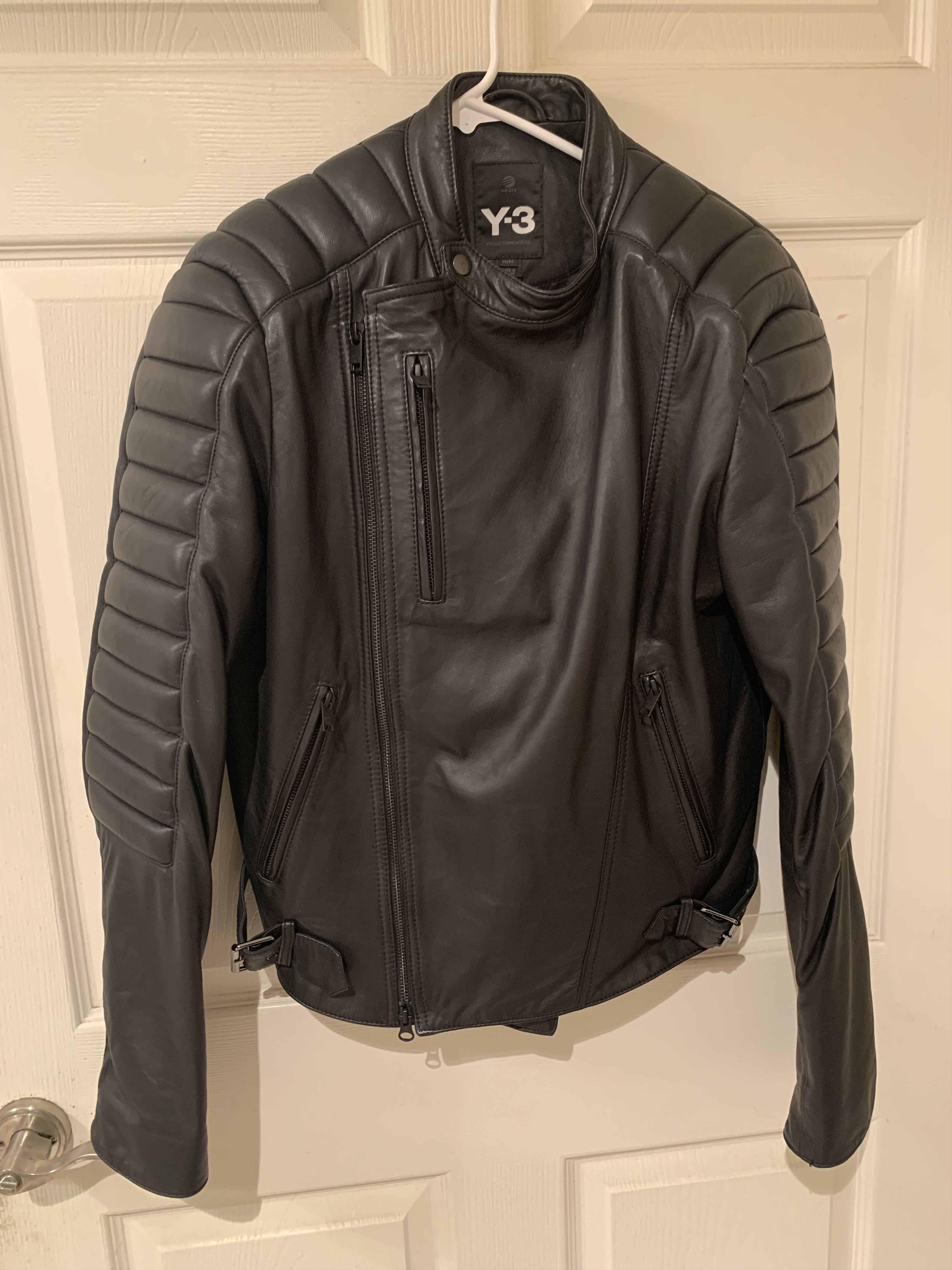Y-3 Y-3 Lamb Leather Biker Jacket Yohji Yamamoto Size US M / EU 48-50 / 2 - 10 Thumbnail