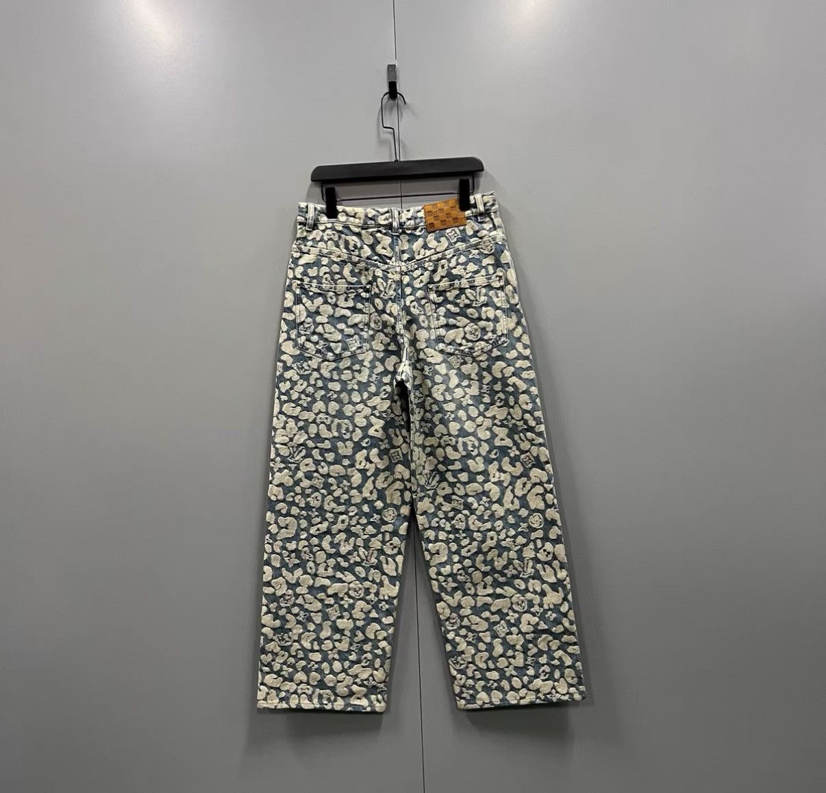 Louis Vuitton Louis Vuitton × Nigo Geometric Print Denim Pants J41 Size 29" - 2 Thumbnail