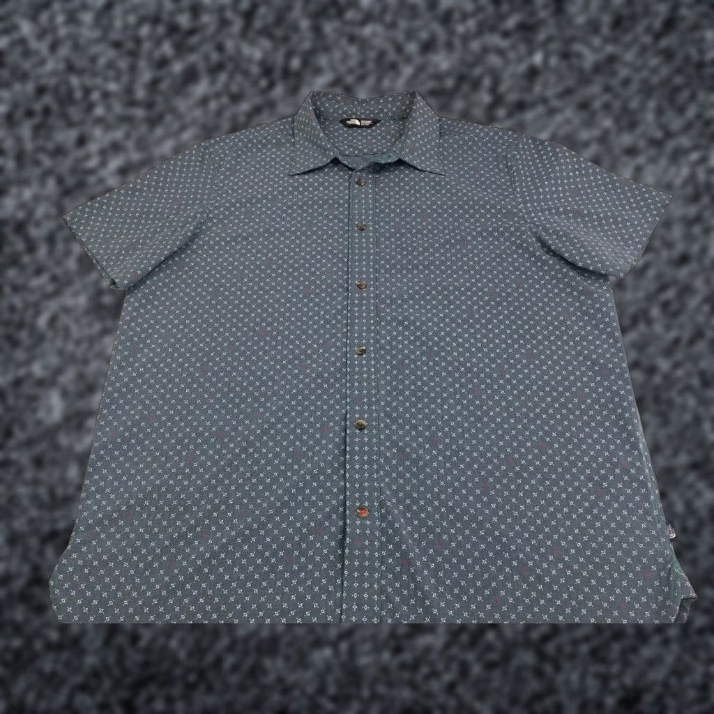 The North Face The North Face Shirt Button-Up Mens 2XL Blue Diamond Short Sleeve Casual Workwear All Seasons Outdoor Weather Wrapped Collar Mens Size US XXL / EU 58 / 5 - 1 Thumbnail