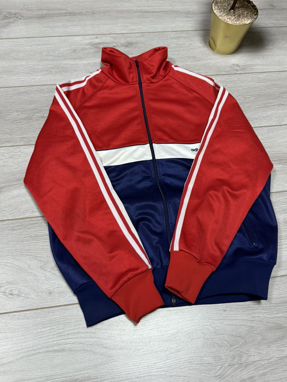 Adidas Adidas West Germany blue red zip track jacket vintage Size US M / EU 48-50 / 2 - 4 Thumbnail