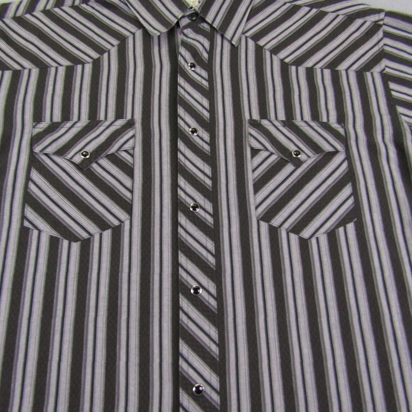 Wrangler VINTAGE Wrangler Shirt Men XL Casual Western Cowboy Striped Long Sleeve Button-Up Gray Size US XL / EU 56 / 4 - 3 Thumbnail
