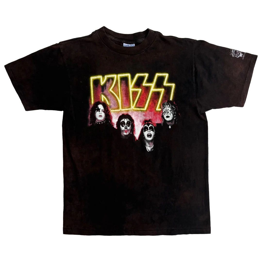Band Tees Kiss 1990 90s Vintage Army Band Tour Circus Rare T-Shirt Size US L / EU 52-54 / 3 - 1 Thumbnail