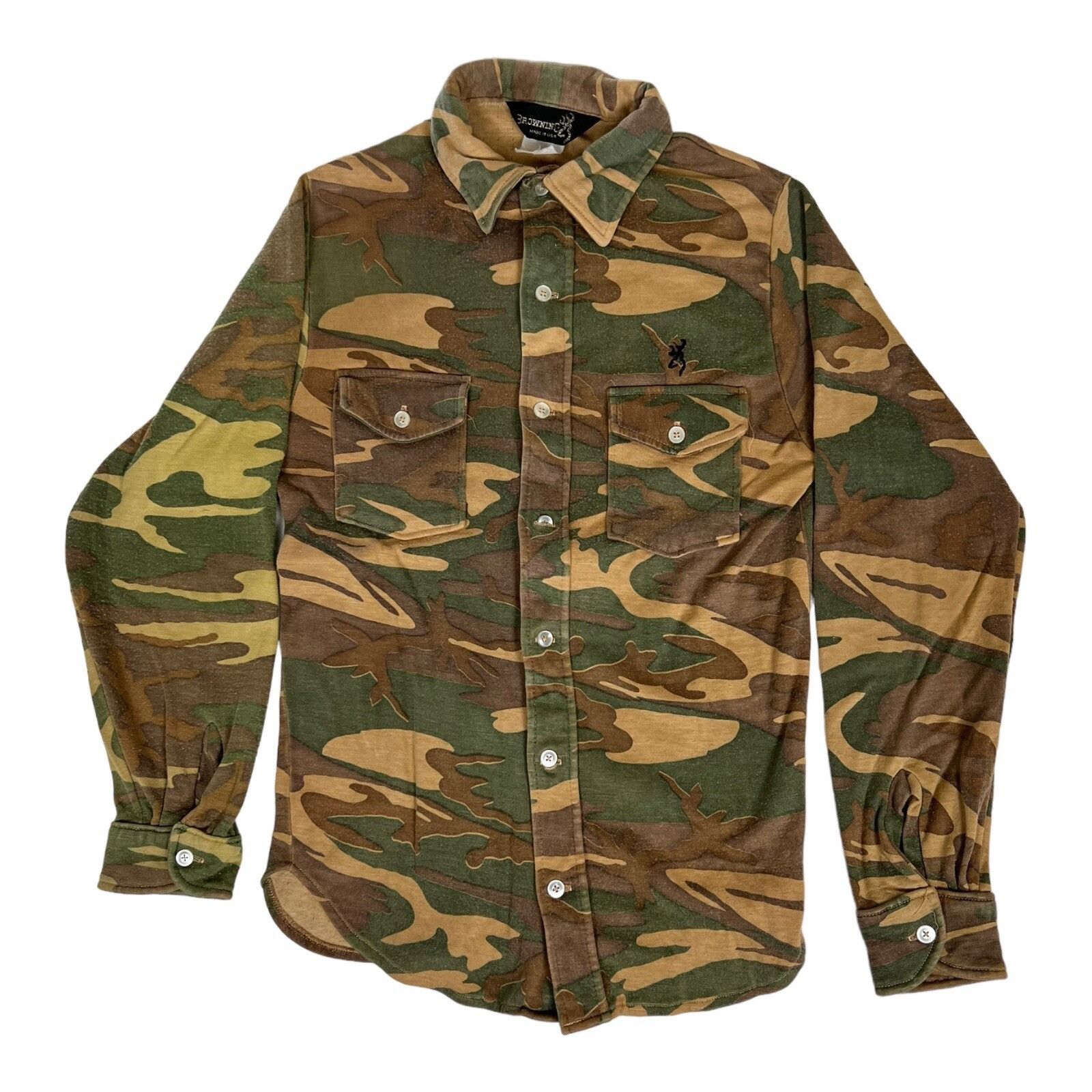 Other Vintage Browning Camo Longsleeve Button Up Shirt Made In USA Size US S / EU 44-46 / 1 - 1 Thumbnail