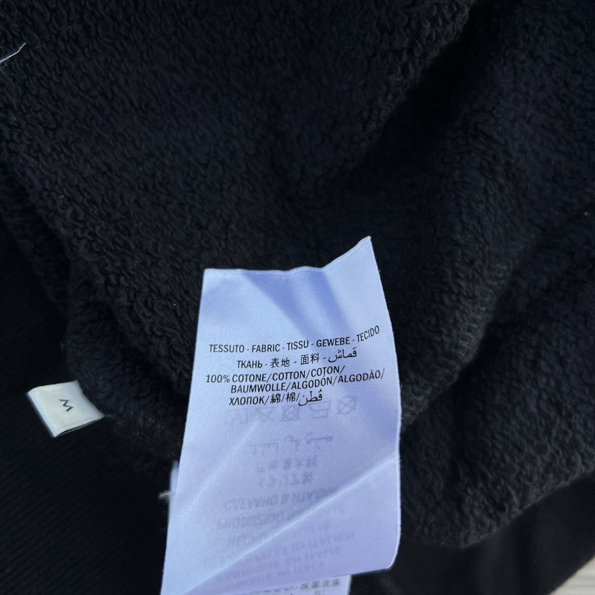 Gucci Gucci Black Distressed-Effect Logo-Print Cotton Hoodie Size US M / EU 48-50 / 2 - 10 Thumbnail