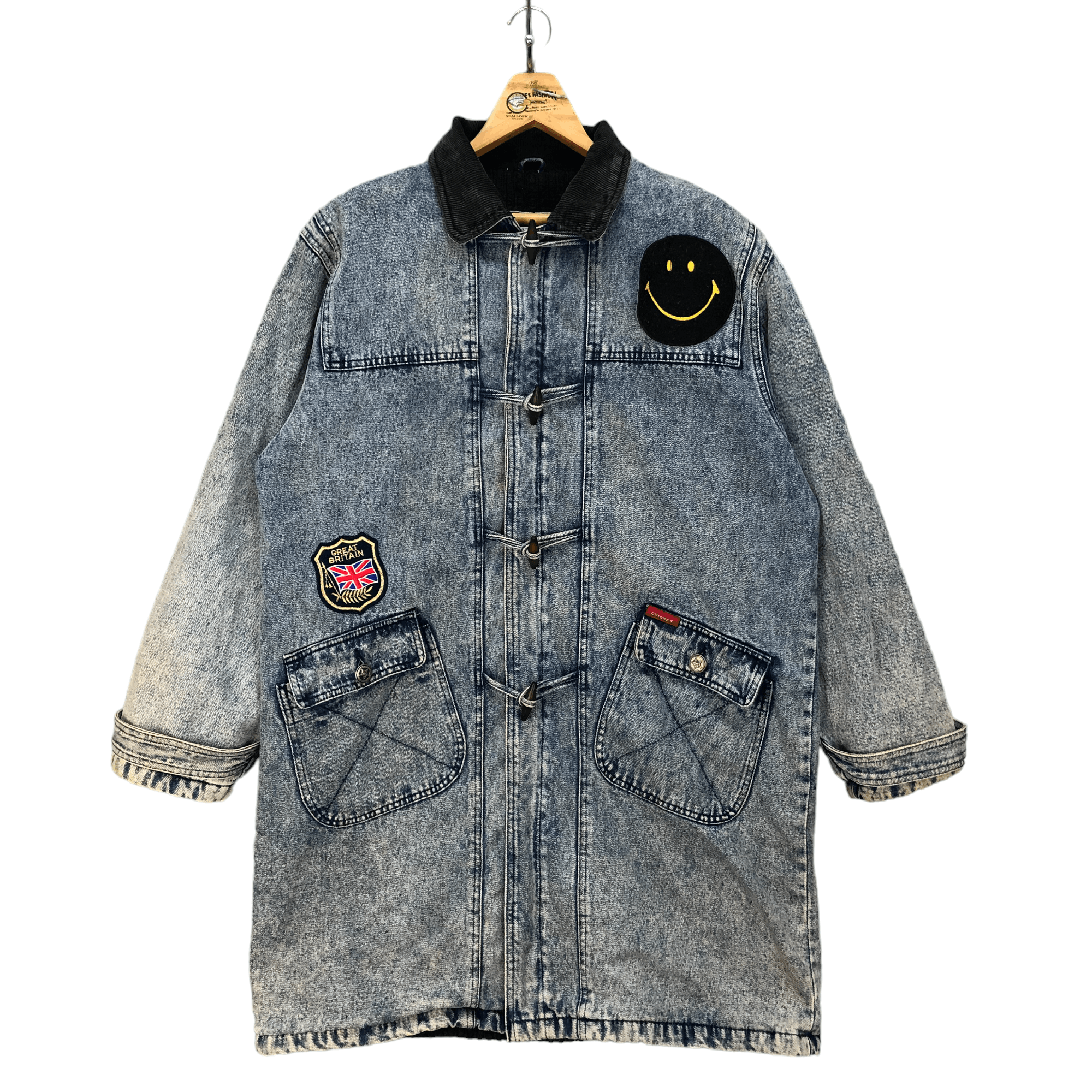 Japanese Brand RARE🔥 CRICKET Washed Denim Duffle Coat #4884-37 Size US XL / EU 56 / 4 - 1 Thumbnail