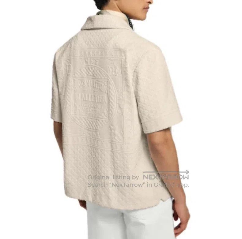 Louis Vuitton Louis Vuitton SS25M White Jacquard Knit Full Logo Towel Sh Size US L / EU 52-54 / 3 - 8 Thumbnail