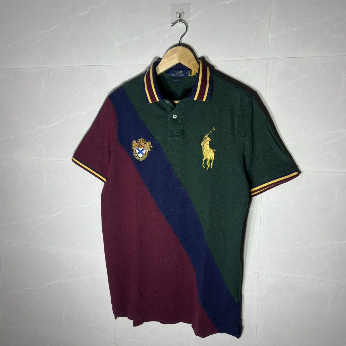 Polo Ralph Lauren Polo Ralph Lauren Big Pony Colorblock Crest Polo - Medium Size US M / EU 48-50 / 2 - 1 Thumbnail