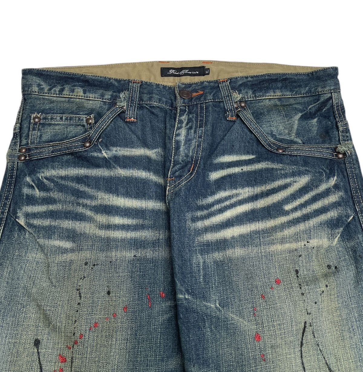 If Six Was Nine Rare Design Vintage Brand The Root Three Flared Jeans 1990s Size US 35 - 3 Thumbnail