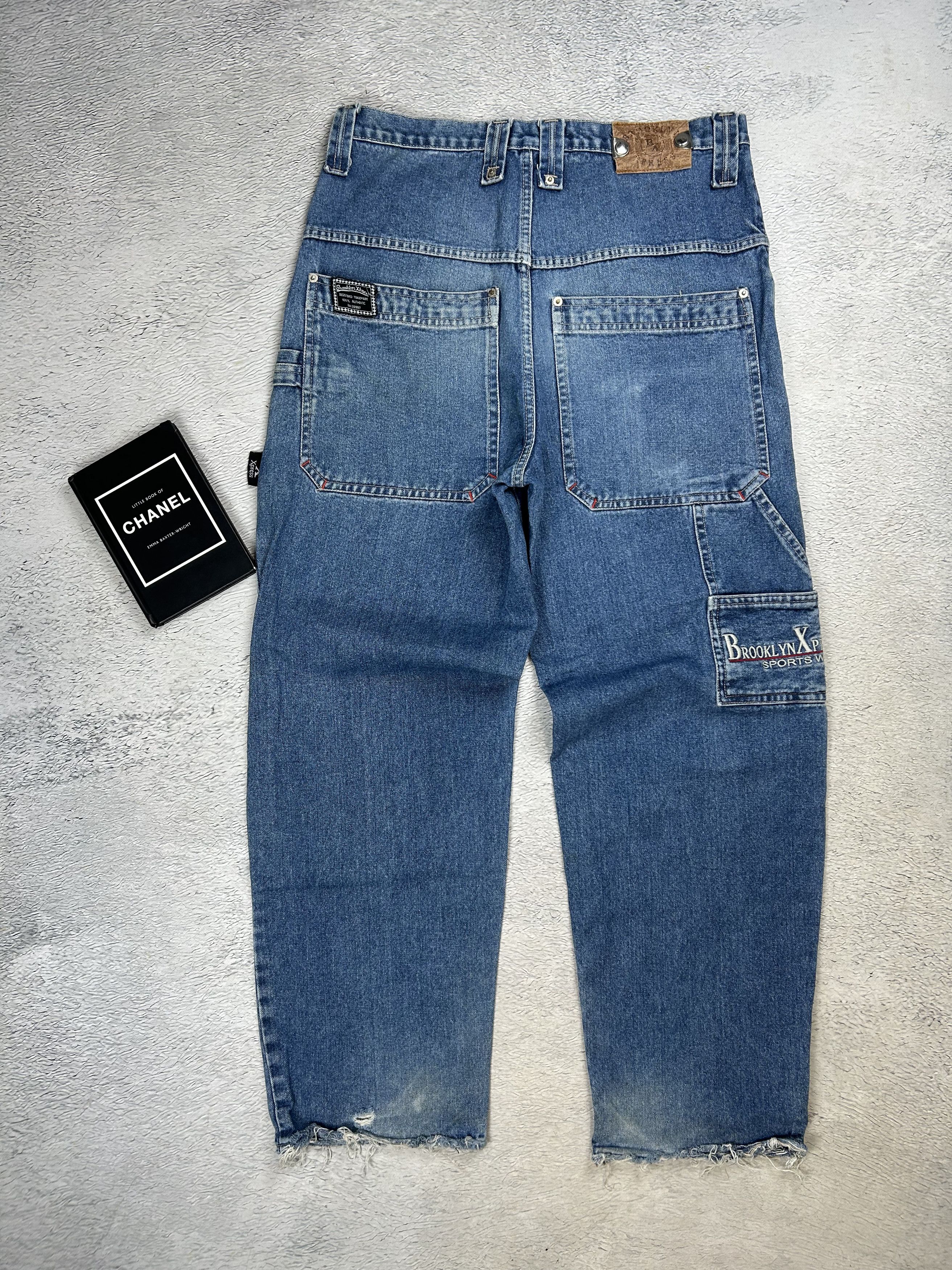 JNCO × Japanese Brand × Vintage Brooklyn Xpress Vintage carpenter jeans Baggy Work wear Rap Size US 36 / EU 52 - 5 Thumbnail