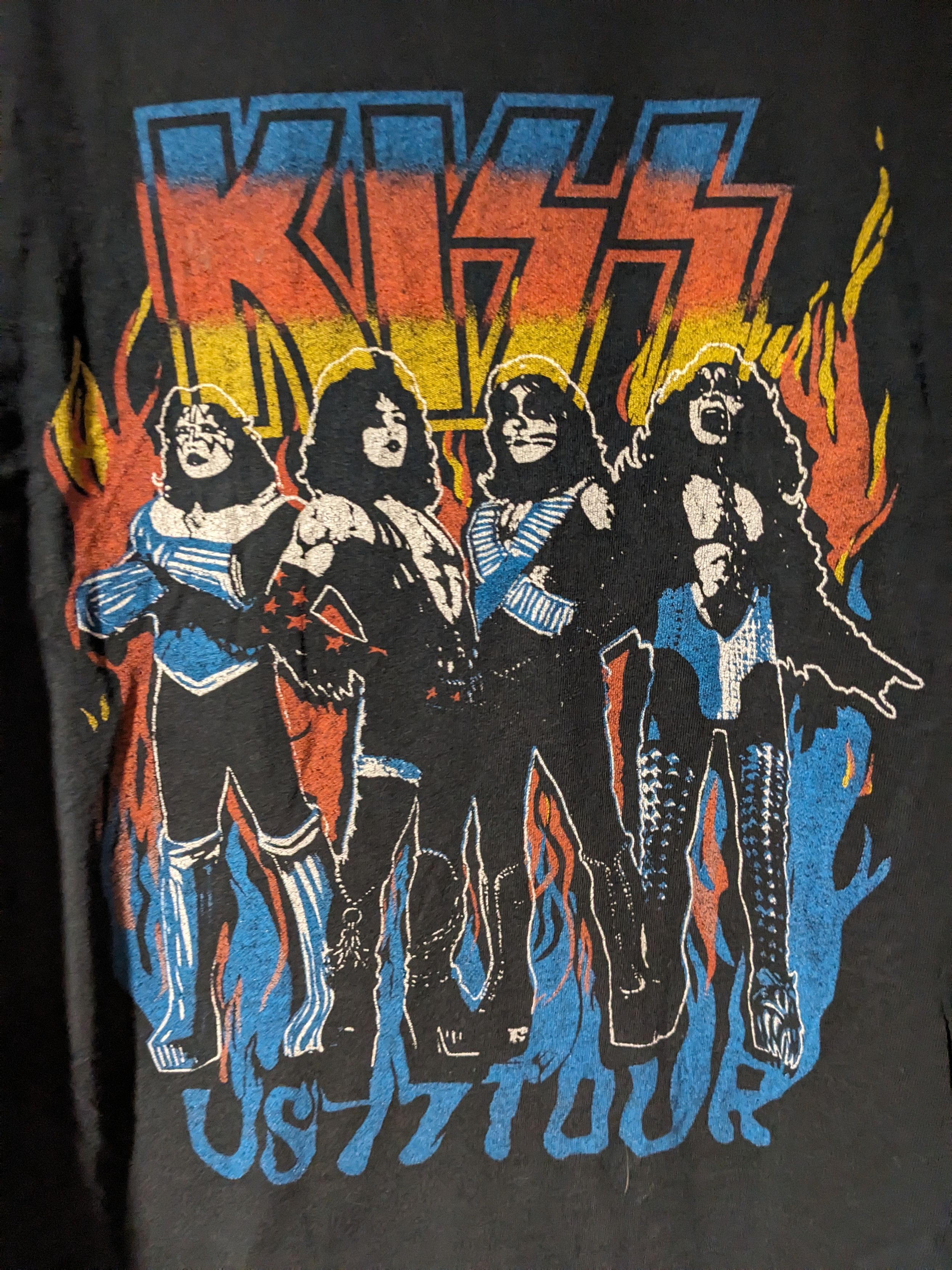 KISS × Vintage Vintage Y2K Kiss U.S. Tour Flames Stage Medium T-Shirt Size US M / EU 48-50 / 2 - 2 Thumbnail