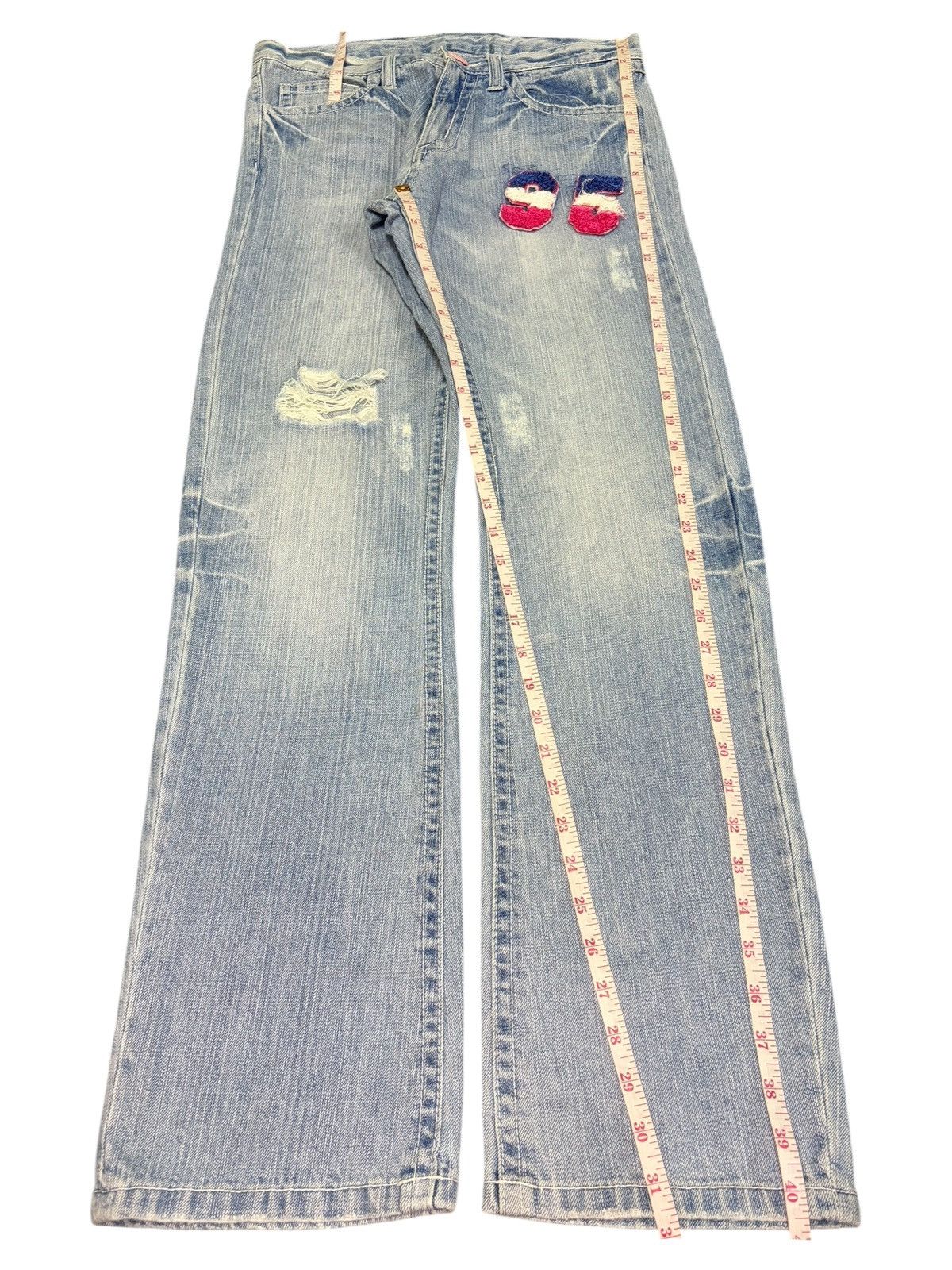Edwin Vintage Japanese Brand Faded Wash Distressed Jeans Size 30" / US 8 / IT 44 - 7 Thumbnail