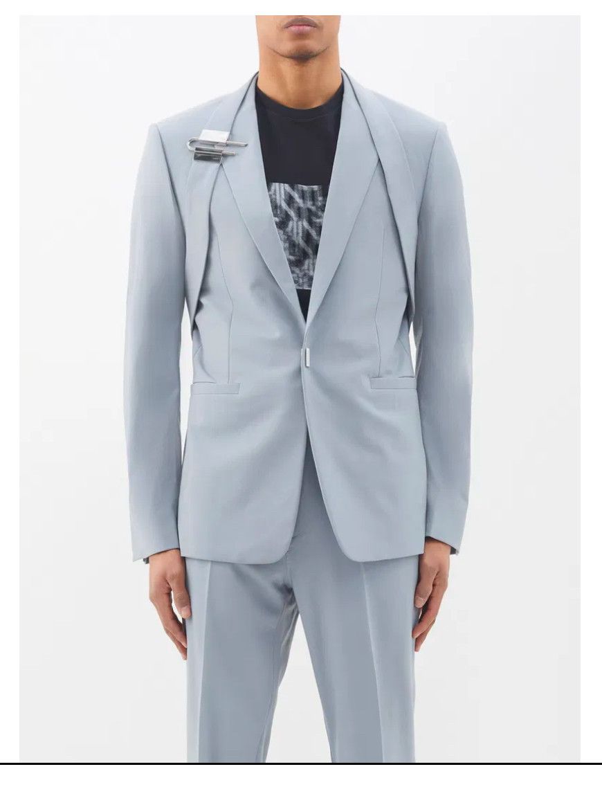 Givenchy Givenchy harness padlock sky blue jacket blazer Ronaldo 52 Size 42R - 4 Thumbnail