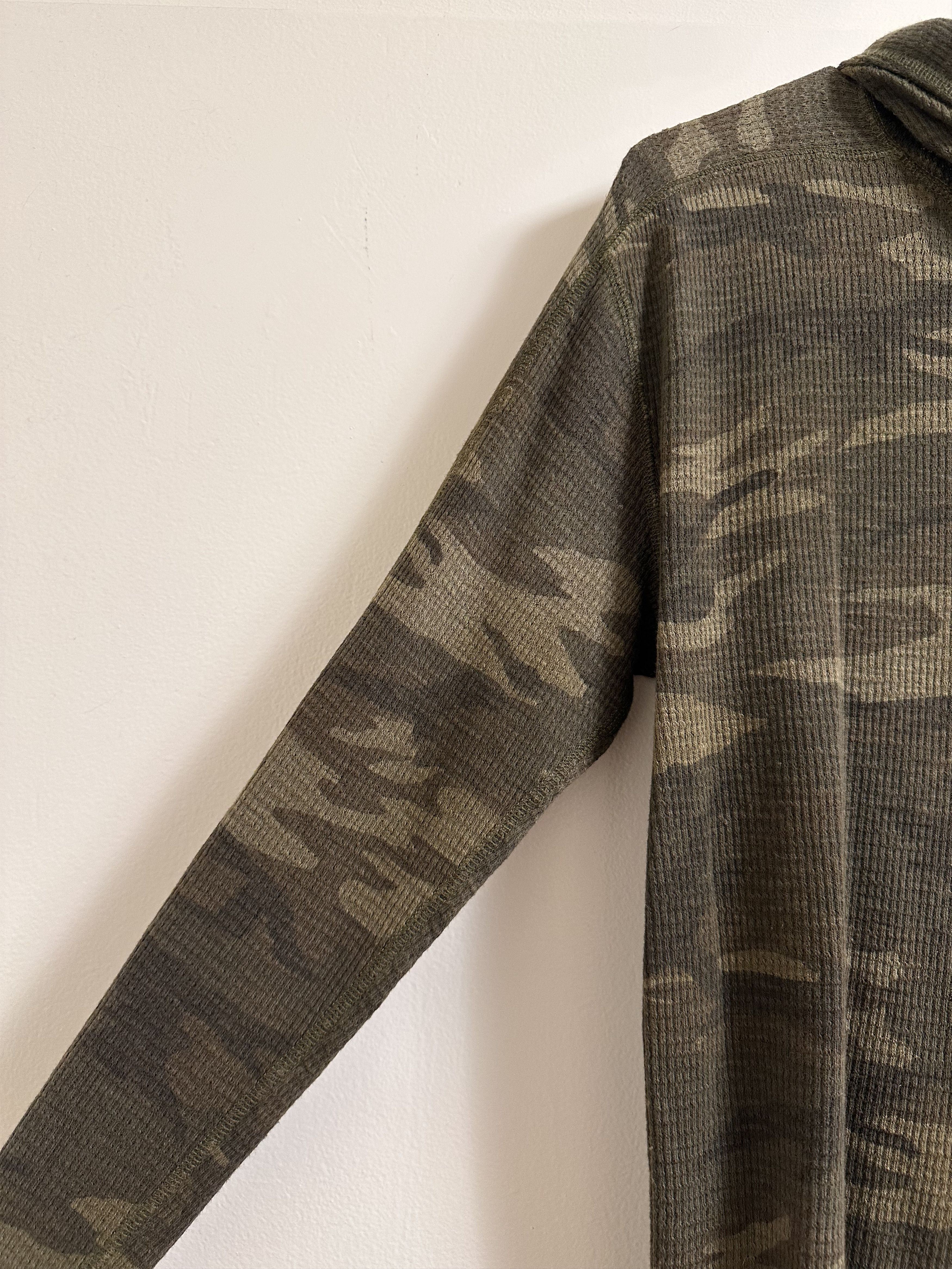 RRL Ralph Lauren RRL Waffle-Knit Camo Hoodie Size US XS / EU 42 / 0 - 4 Thumbnail