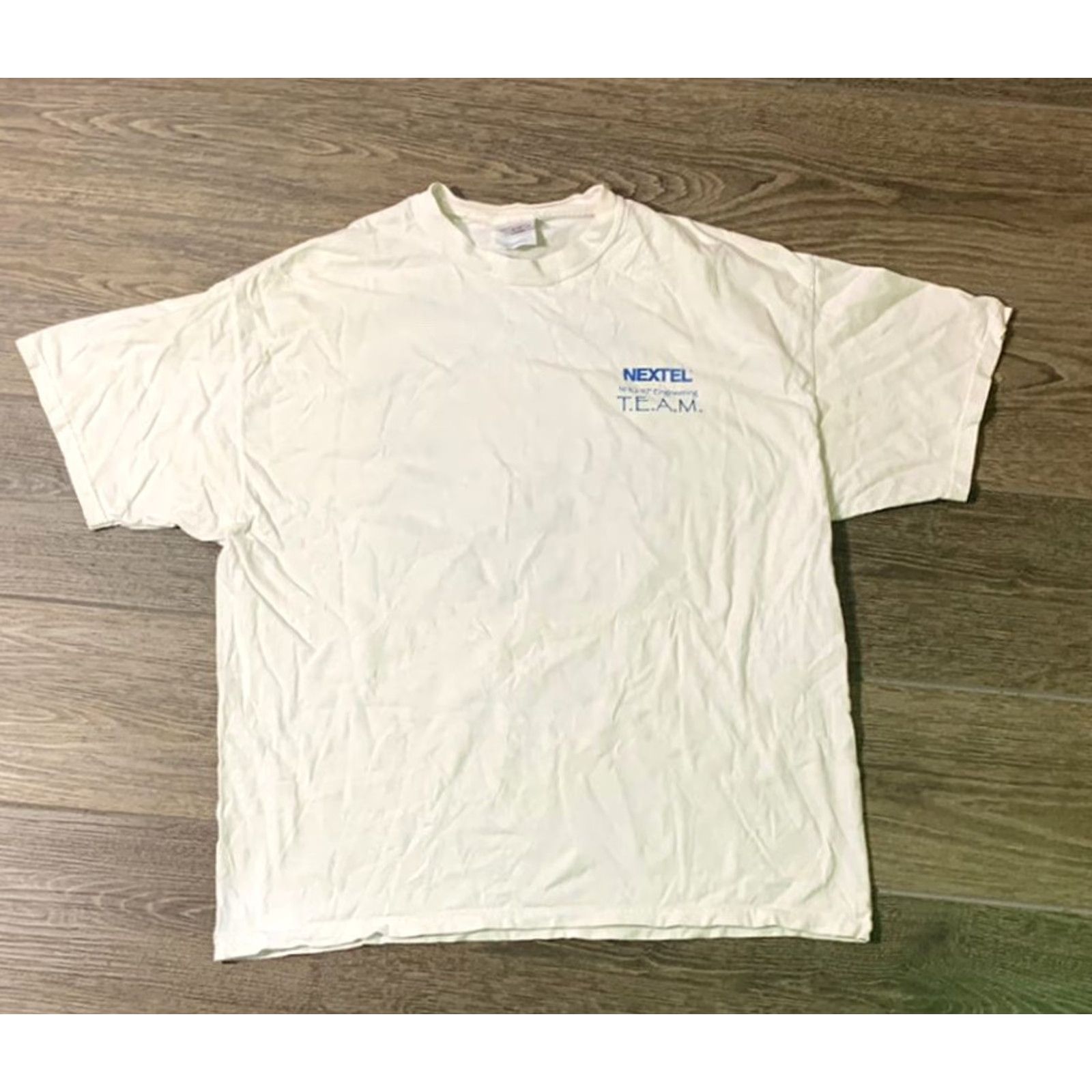 Hanes VINTAGE 90s Hanes Double Sided Nextel Engineering Team T Shirt Adult XL White Mens Size US XL / EU 56 / 4 - 2 Thumbnail
