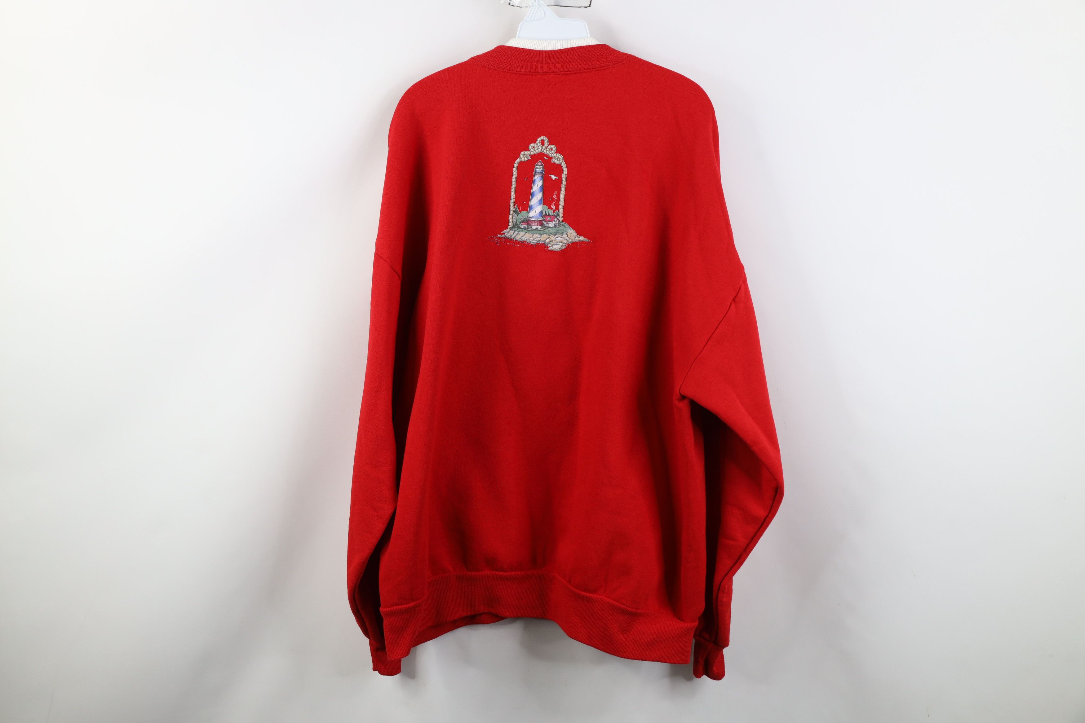Vintage Vintage 90s Streetwear Lighthouse Crewneck Sweatshirt USA Size XL / US 12-14 / IT 48-50 - 12 Thumbnail