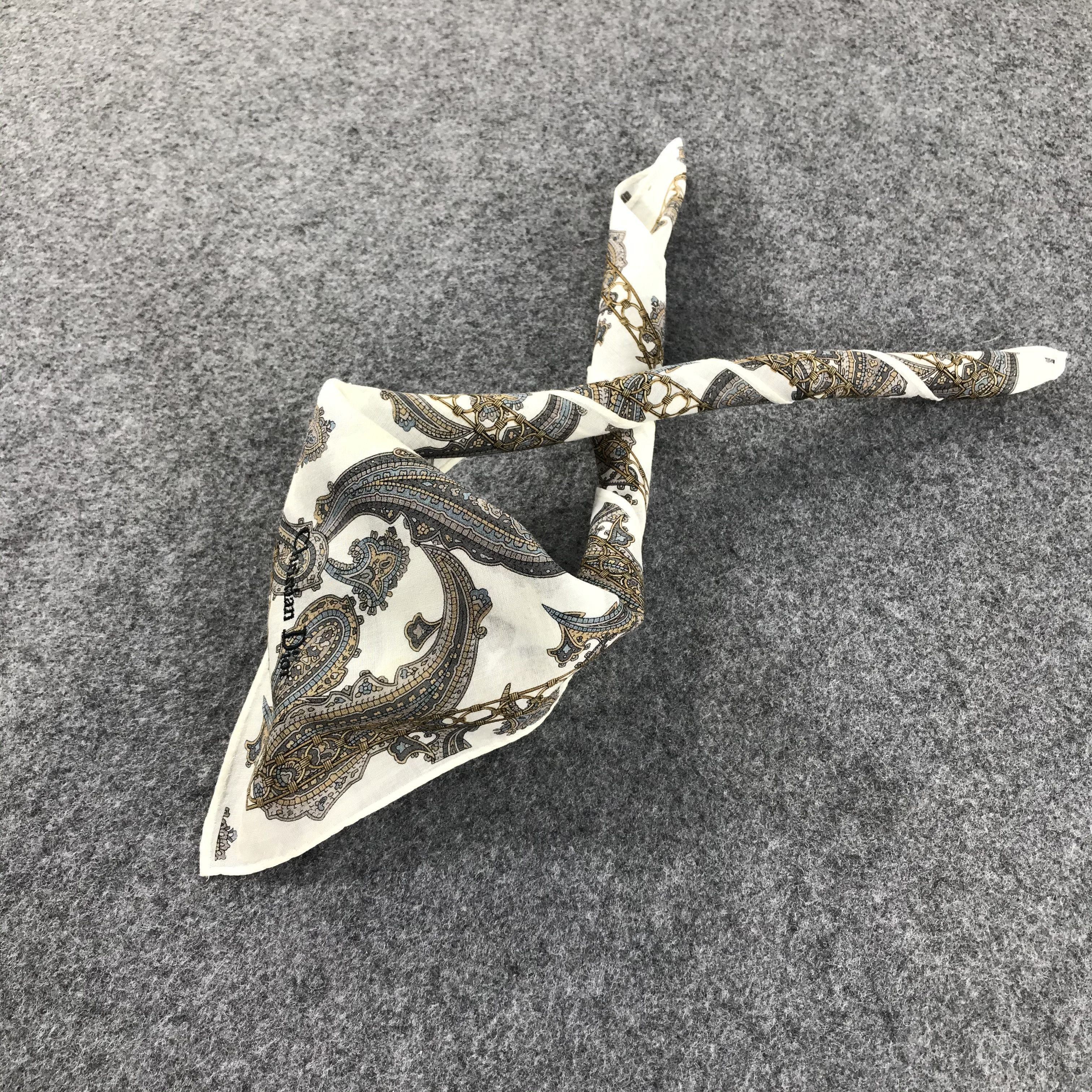 Christian Dior Monsieur Christian Dior Paisley Handkerchief Neckerchief H240 Size ONE SIZE - 3 Thumbnail