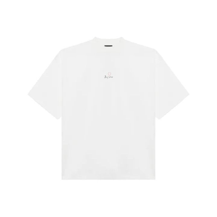 Balenciaga Balenciaga White Embroidered Casual T-Shirt Size US L / EU 52-54 / 3 - 1 Thumbnail