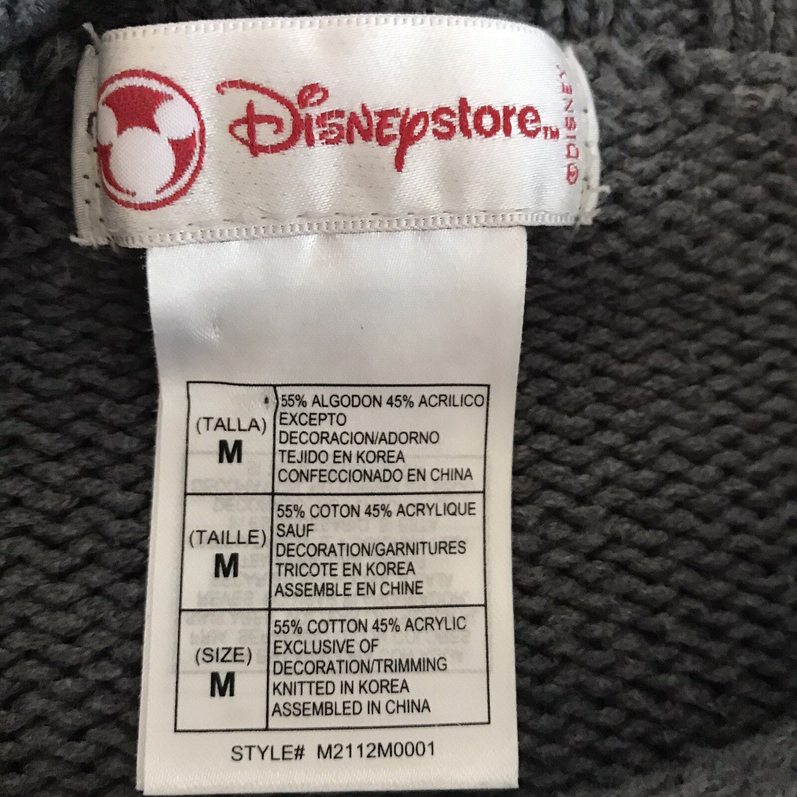 Disney Disney Big Bad Wolf Gray Chunky Embroider Pullover Sweater M Size M / US 6-8 / IT 42-44 - 6 Thumbnail