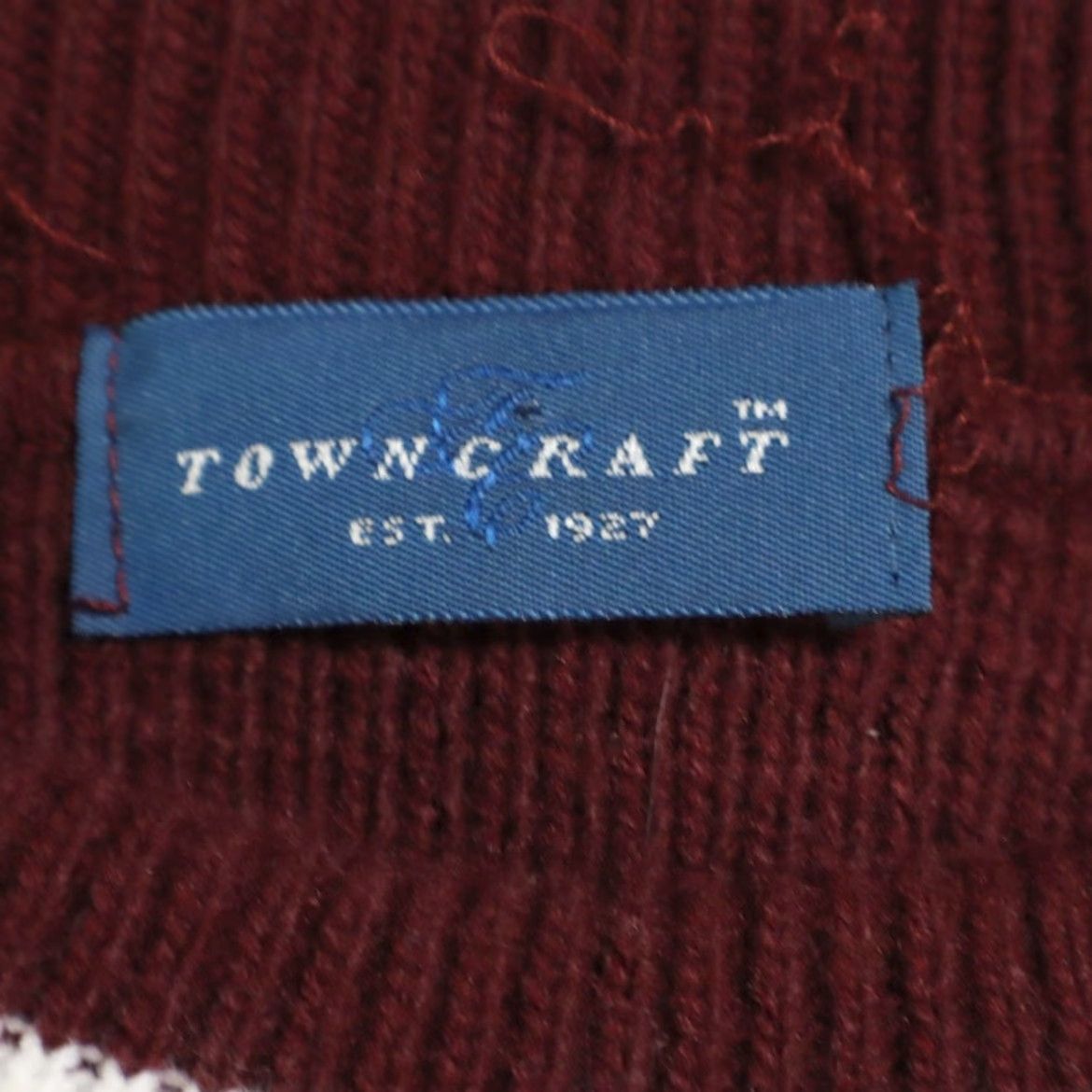 Vintage VTG Towncraft Solid Long Sleeve Sweater Maroon Men’s L Shirt Size US L / EU 52-54 / 3 - 5 Thumbnail