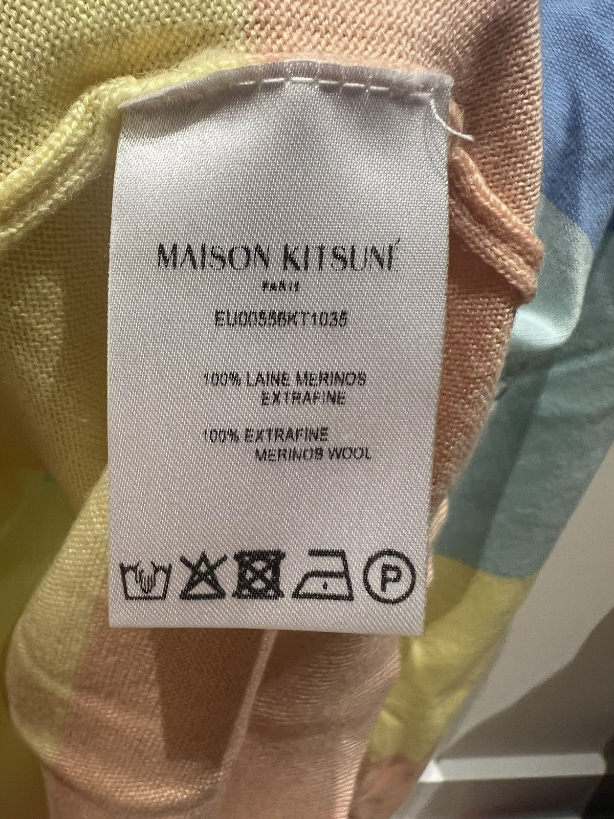 Maison Kitsuné Rainbow Stripe Merino Wool Sweater