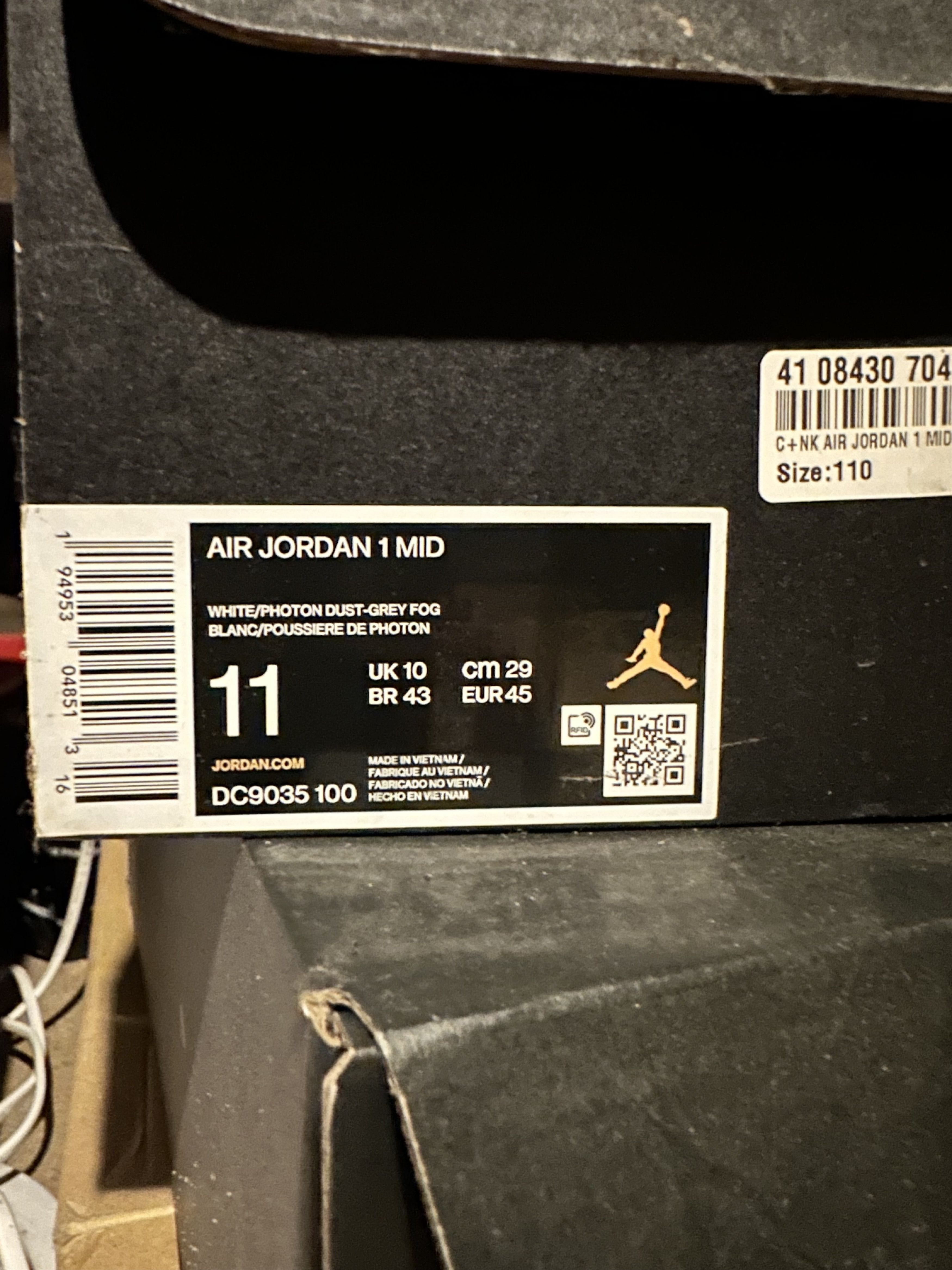 Nike Jordan 1 Mid Grey Camo Size US 11 / EU 44 - 3 Thumbnail