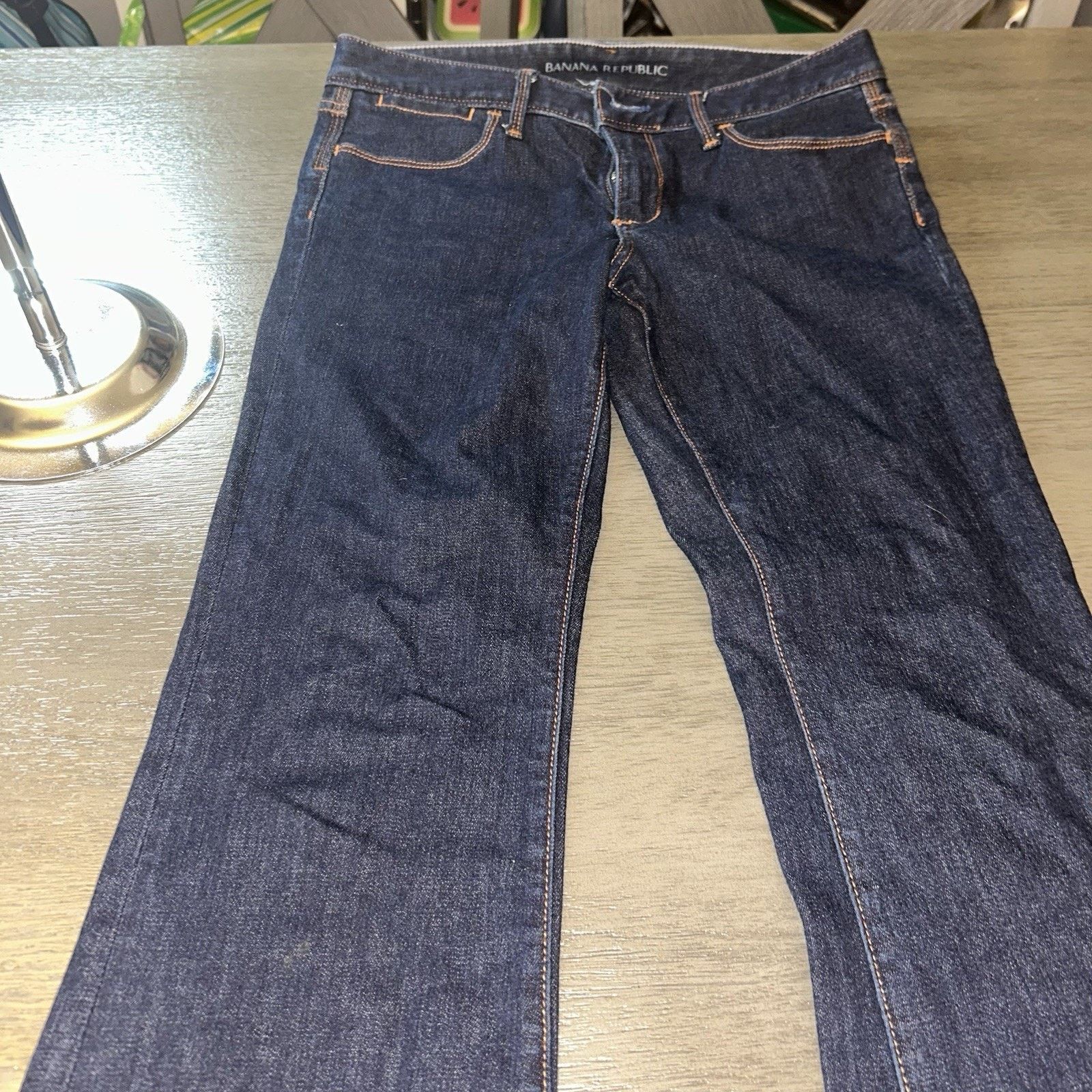 Banana Republic Banana Republic Women Jeans Sz 26P Dark Wash Straight Denim Size 26" / US 2 / IT 38 - 3 Thumbnail
