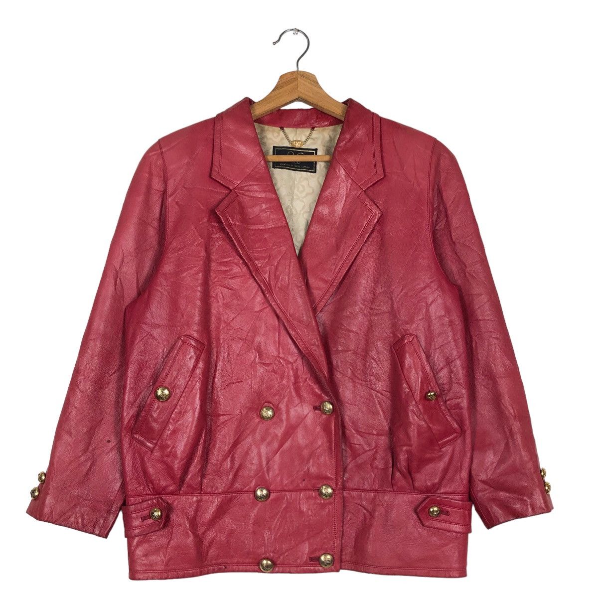 Japanese Brand 🔥Vintage Chore Genuine Leather Jacket Japan Double Breast Size US M / EU 48-50 / 2 - 1 Thumbnail