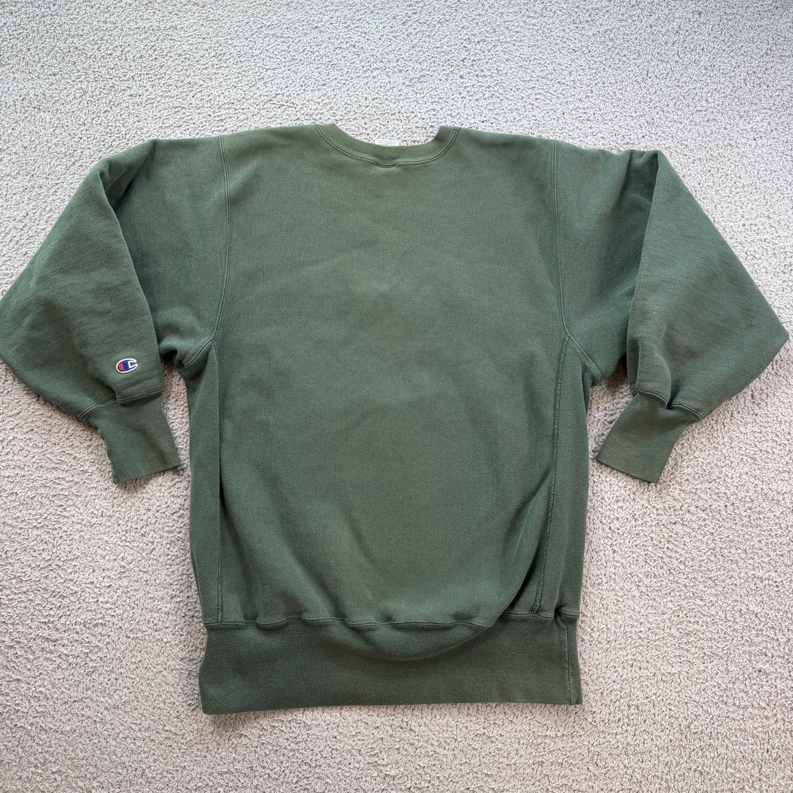 Champion Champion Reverse Weave Green Crewneck Sweatshirt XL Logo Y2K Size US XL / EU 56 / 4 - 2 Thumbnail