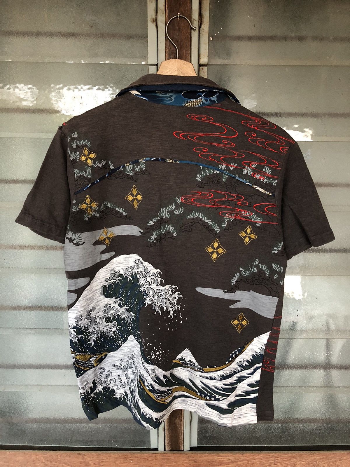 JNCO Vintage Japanese Sukajan Style Rare Collar Shirt Tee Size US M / EU 48-50 / 2 - 8 Thumbnail