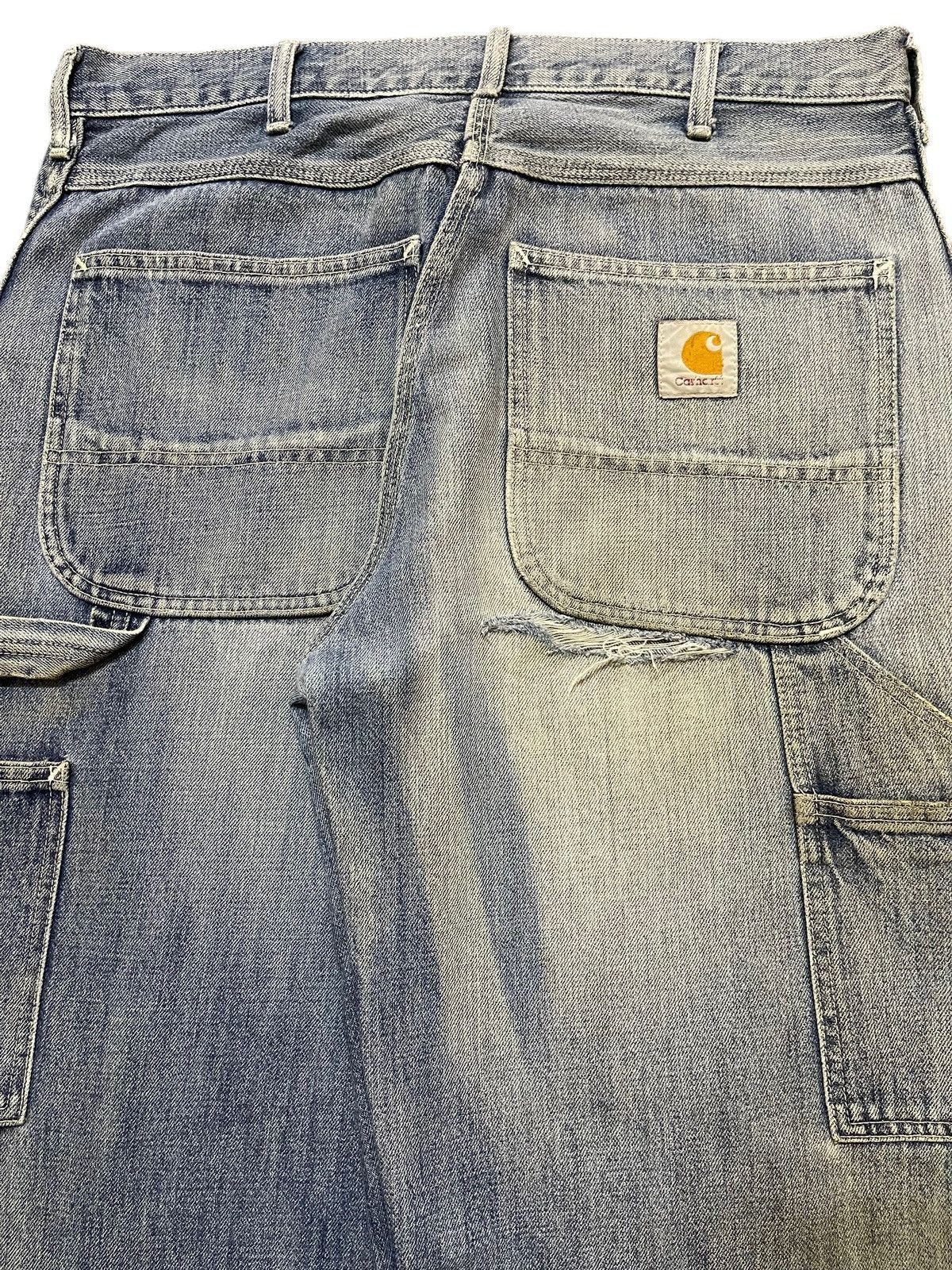 Carhartt Vintage Carhatt Carpenter Mud Wash Faded Distress Baggy Jean Size US 34 / EU 50 - 6 Thumbnail