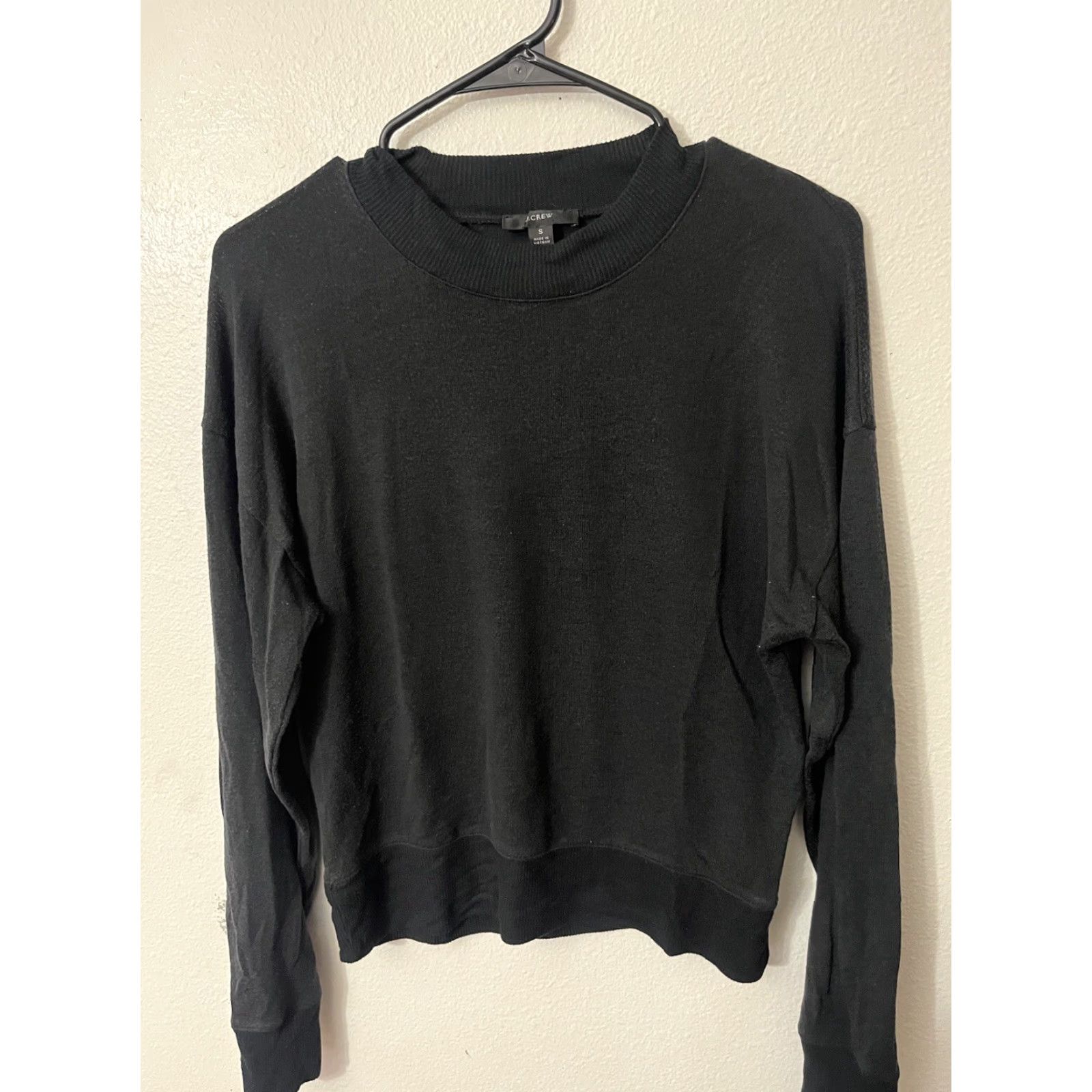J.Crew J.CREW Women's Black Supercozy mockneck pullover AB715 Size S Pullover Sweater Women Black AB715 Small Mockneck Supercozy Style AB715 Size S / US 4 / IT 40 - 2 Thumbnail