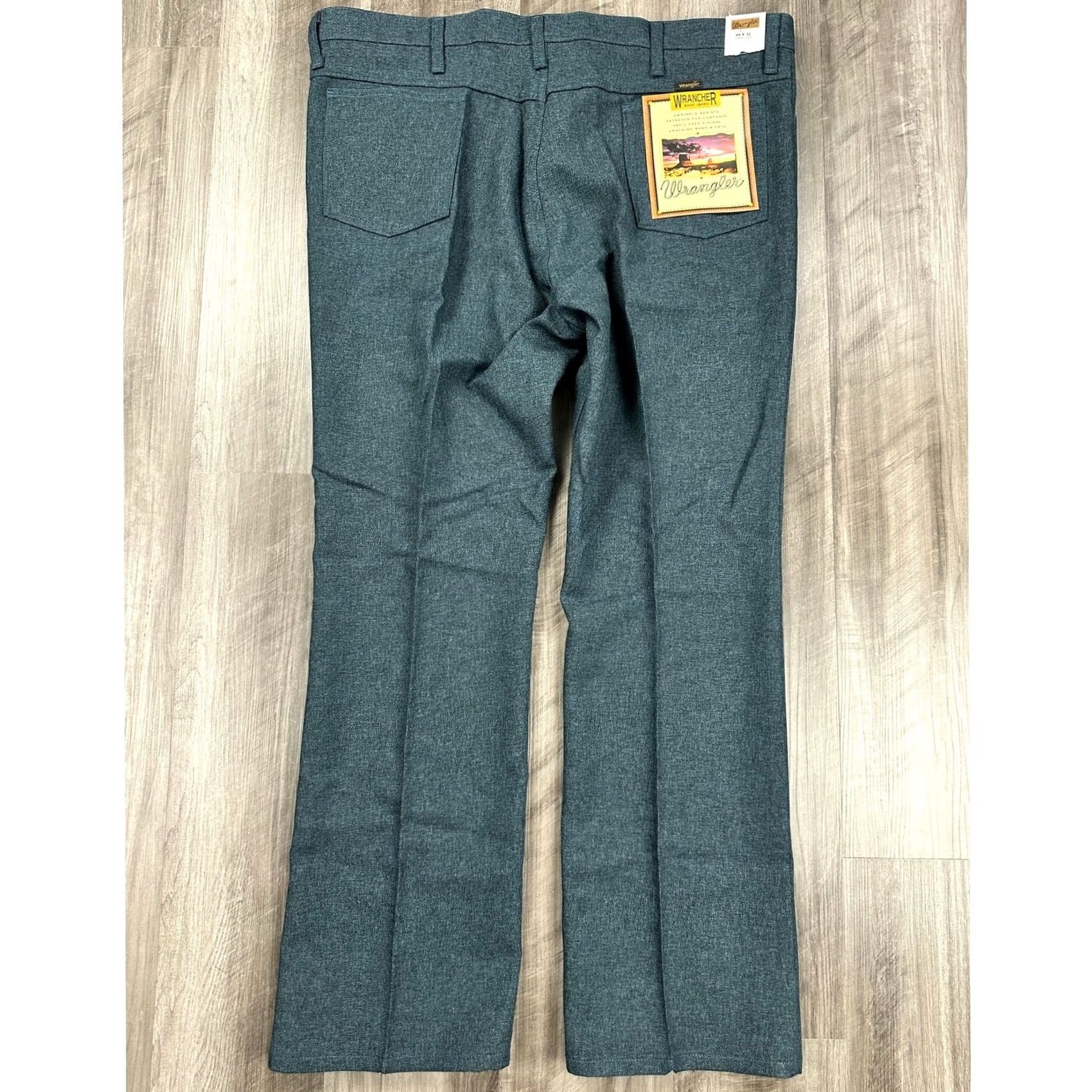 Wrangler Wrangler Wrancher Dress Jeans Men 44x32 Dark Teal Blue Polyester Bootcut Jeans Size US 44 / EU 60 - 4 Thumbnail