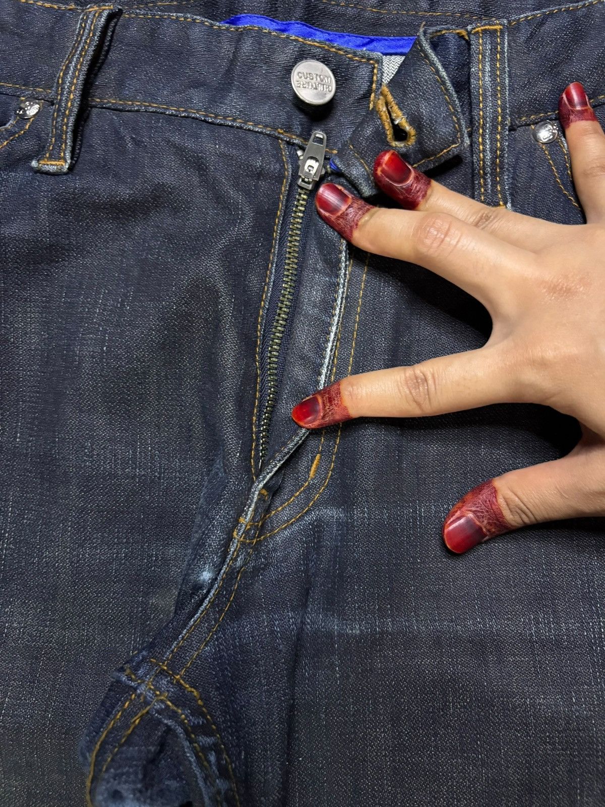 Japanese Brand × Tornado Mart Vintage Japanese Brand Mud Wash Distressed Rip Flare Jean Size US 34 / EU 50 - 3 Thumbnail