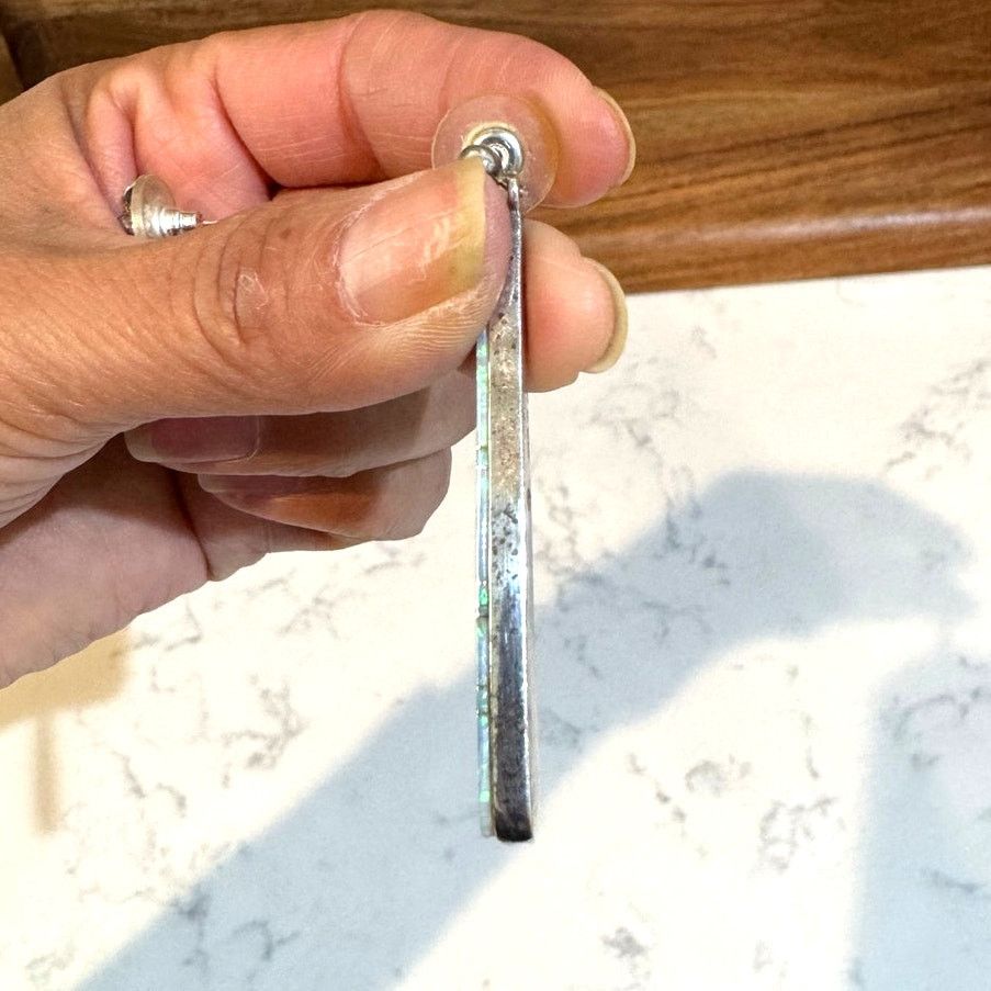 Other Native American silver opal drop earrings by Calvin Begay Size ONE SIZE - 5 Thumbnail