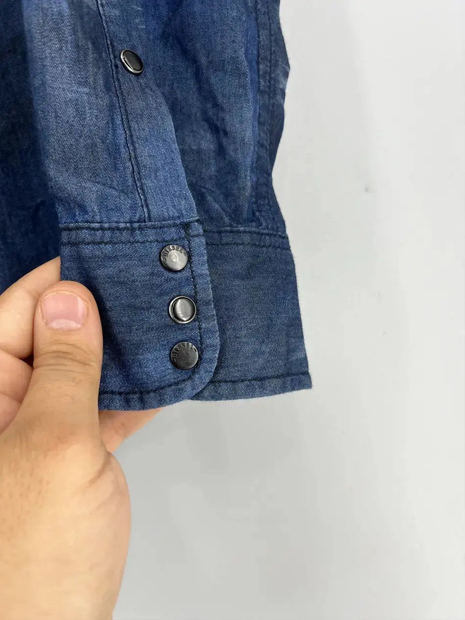Diesel Diesel Industry Pearl Snap Denim Long Sleeve Shirt Size M Size US M / EU 48-50 / 2 - 8 Thumbnail