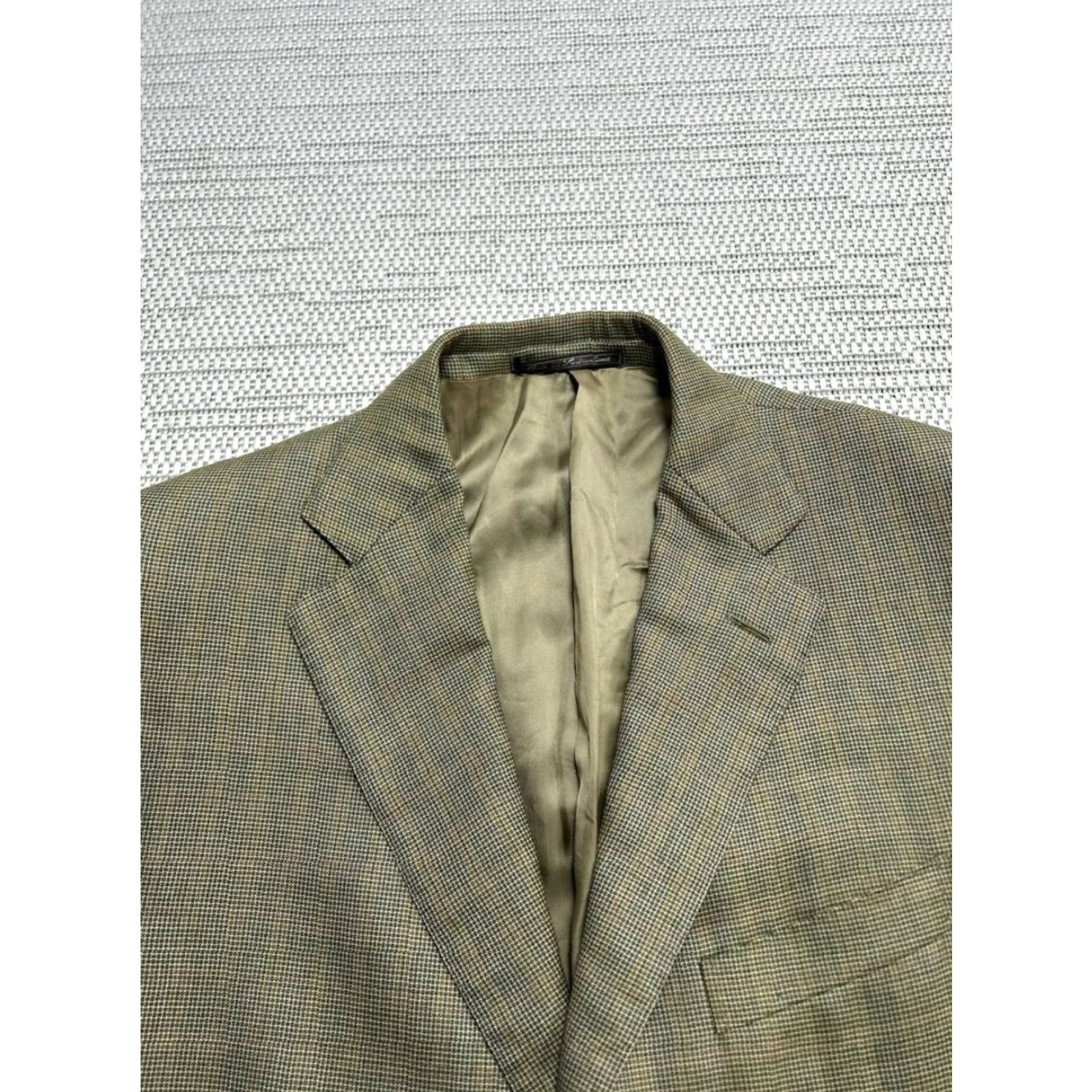 Ermenegildo Zegna Ermenegildo Zegna Suit Jacket Men 44 Green Plaid Cashmere 2 Piece Modern Notch Single-Breasted Casual Senior? Size 44R - 3 Thumbnail