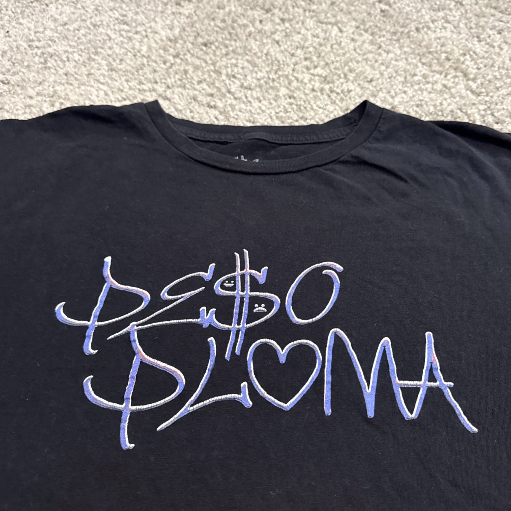 Vintage Peso Pluma Concert Shirt 2XL Unisex T-Shirt Black Graphic Print Double Sided 2023 Tour Merch Official Doble P Size US XXL / EU 58 / 5 - 3 Thumbnail