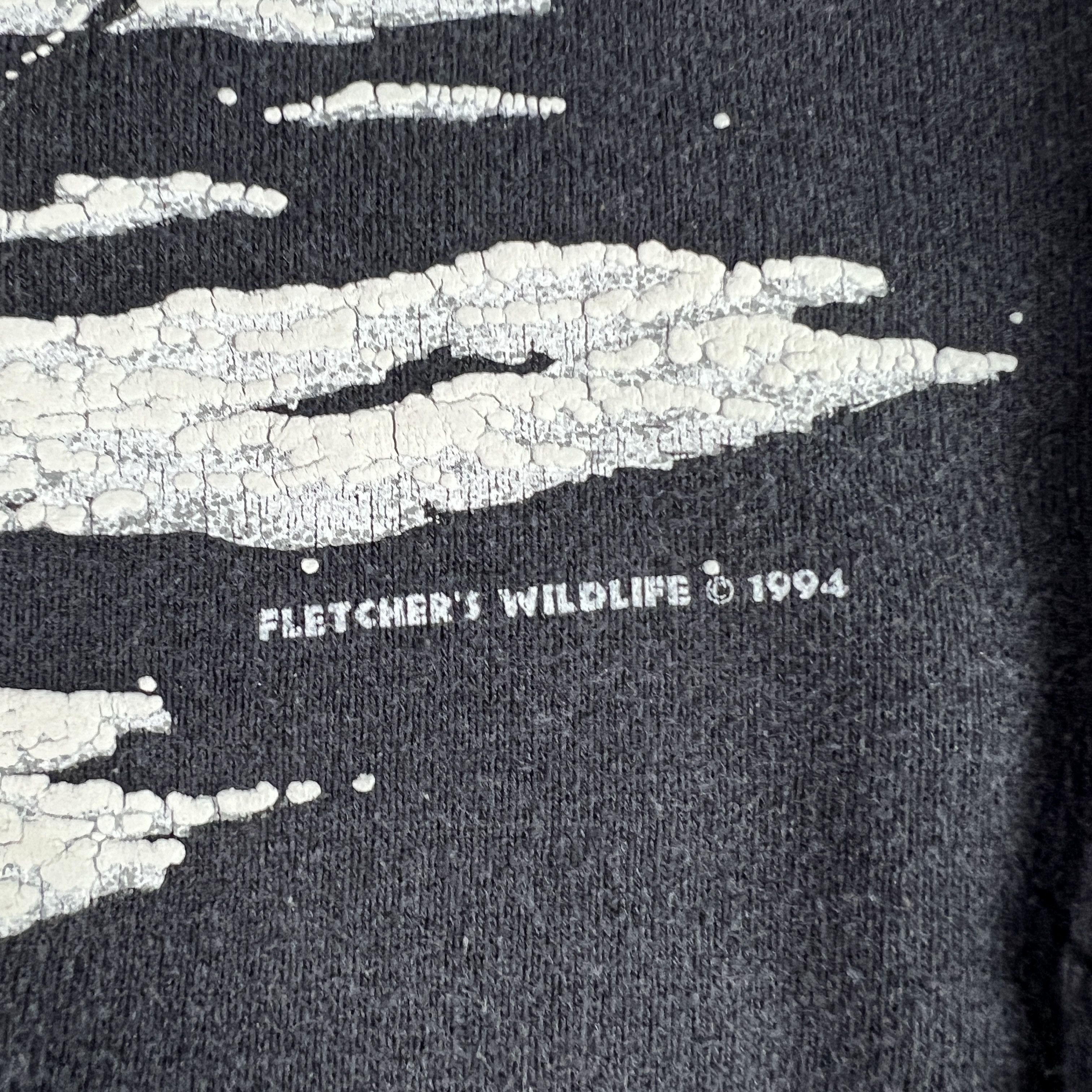 Other VTG 90s Nature Wolf Wolves Sweatshirt Black Faded Crewneck Size US L / EU 52-54 / 3 - 5 Thumbnail