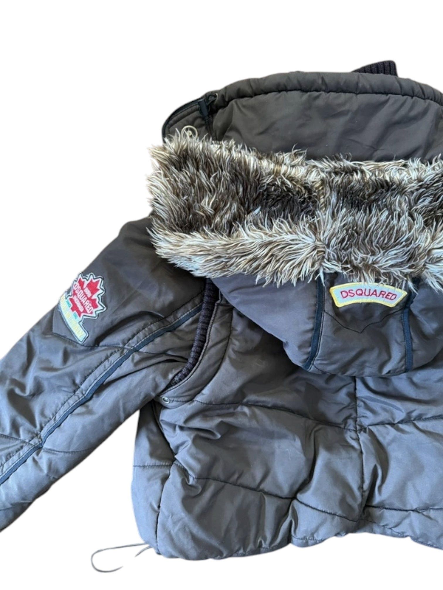 Dsquared2 Dsquared² Green Bomber Jacket with Faux Fur Trim Hood Size US L / EU 52-54 / 3 - 4 Thumbnail