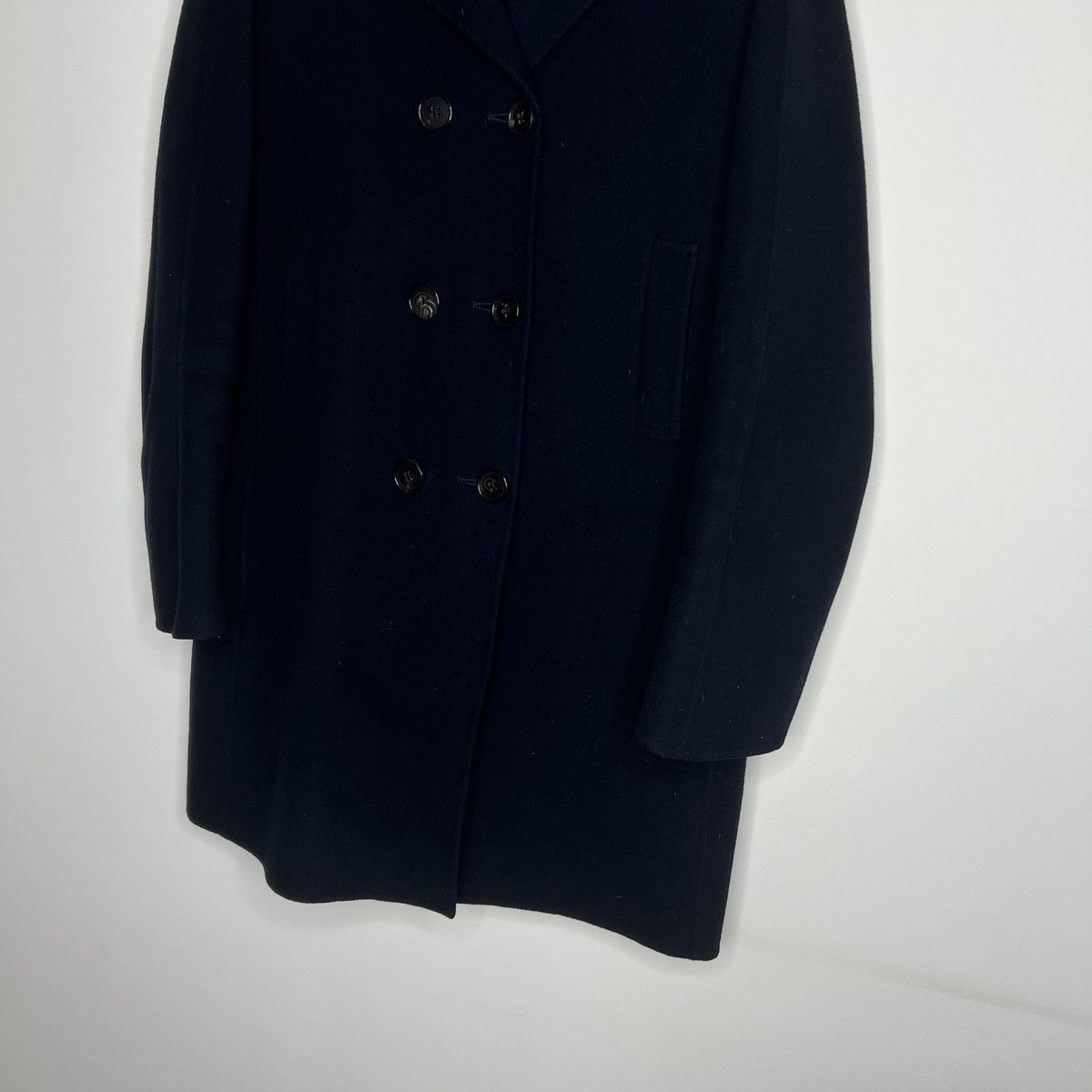 Designer × Max Mara 💥MAX MARA DOUBLE BREASTED RICH NAVY LONG WOOL COAT Size M / US 6-8 / IT 42-44 - 2 Thumbnail