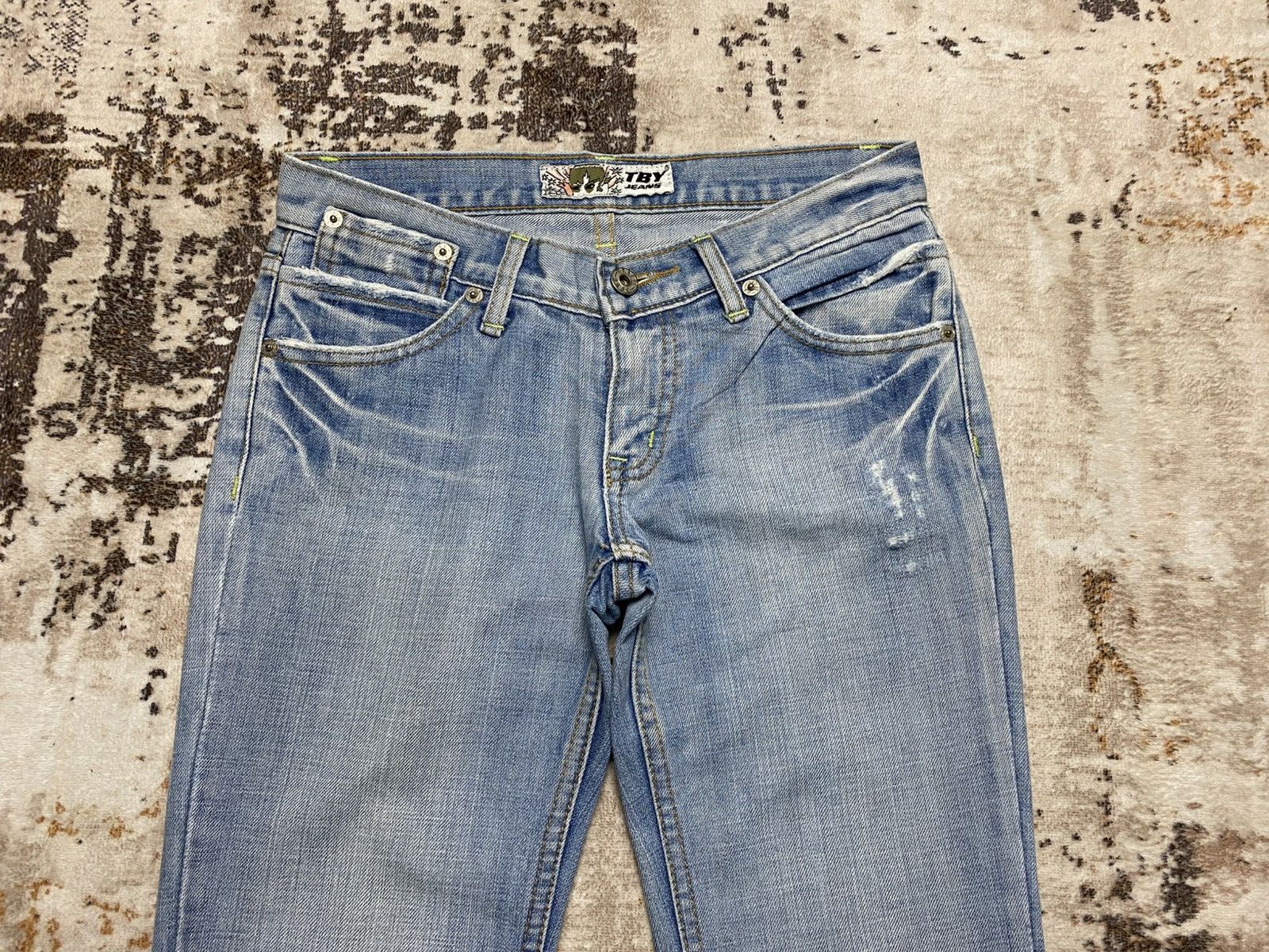 Hysteric Glamour Rare💥Distress Denim With Embroidery pocket Size US 31 - 7 Thumbnail