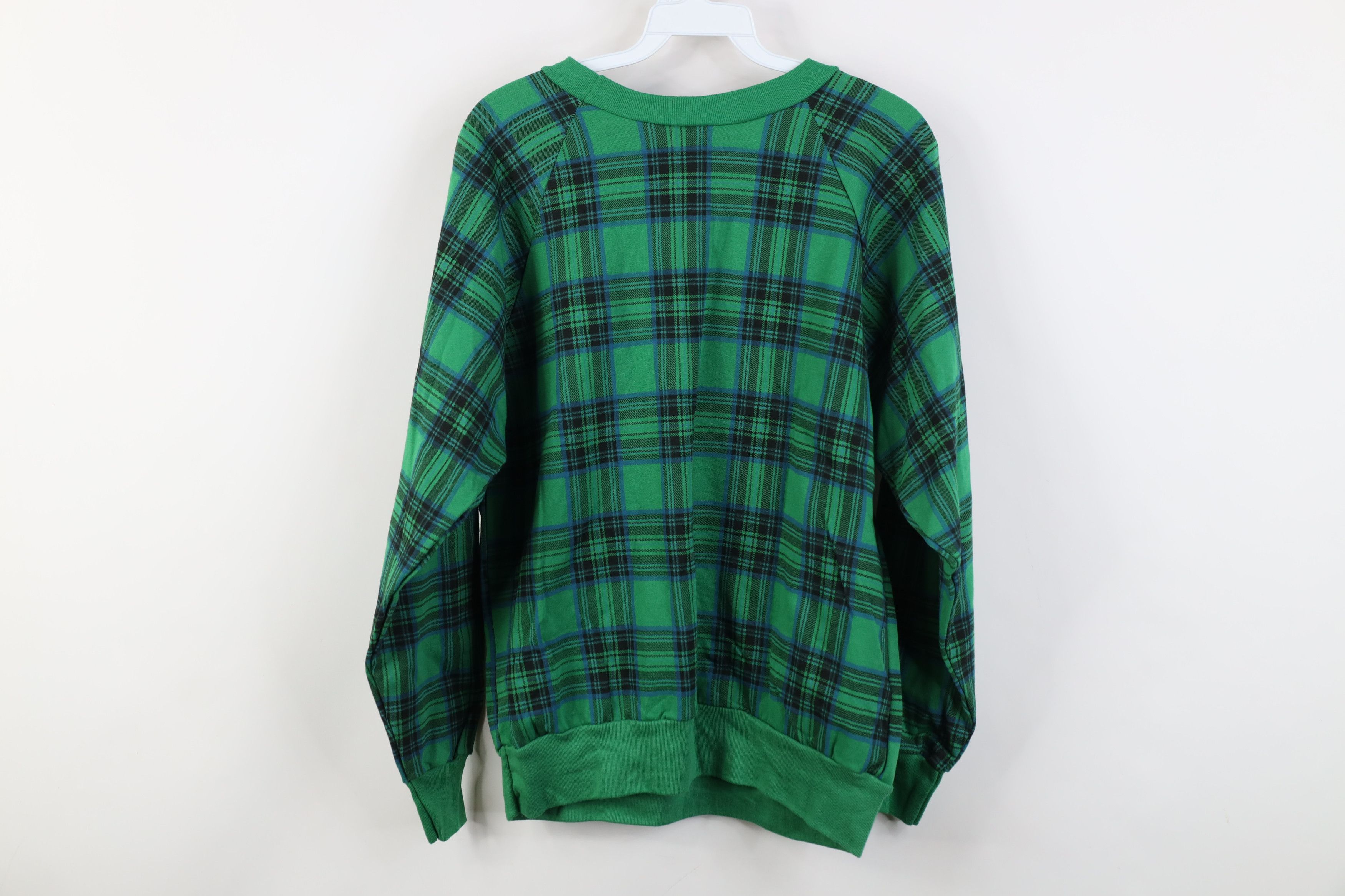 Vintage Deadstock Vintage 90s Streetwear Crewneck Sweatshirt Plaid Size M / US 6-8 / IT 42-44 - 9 Thumbnail