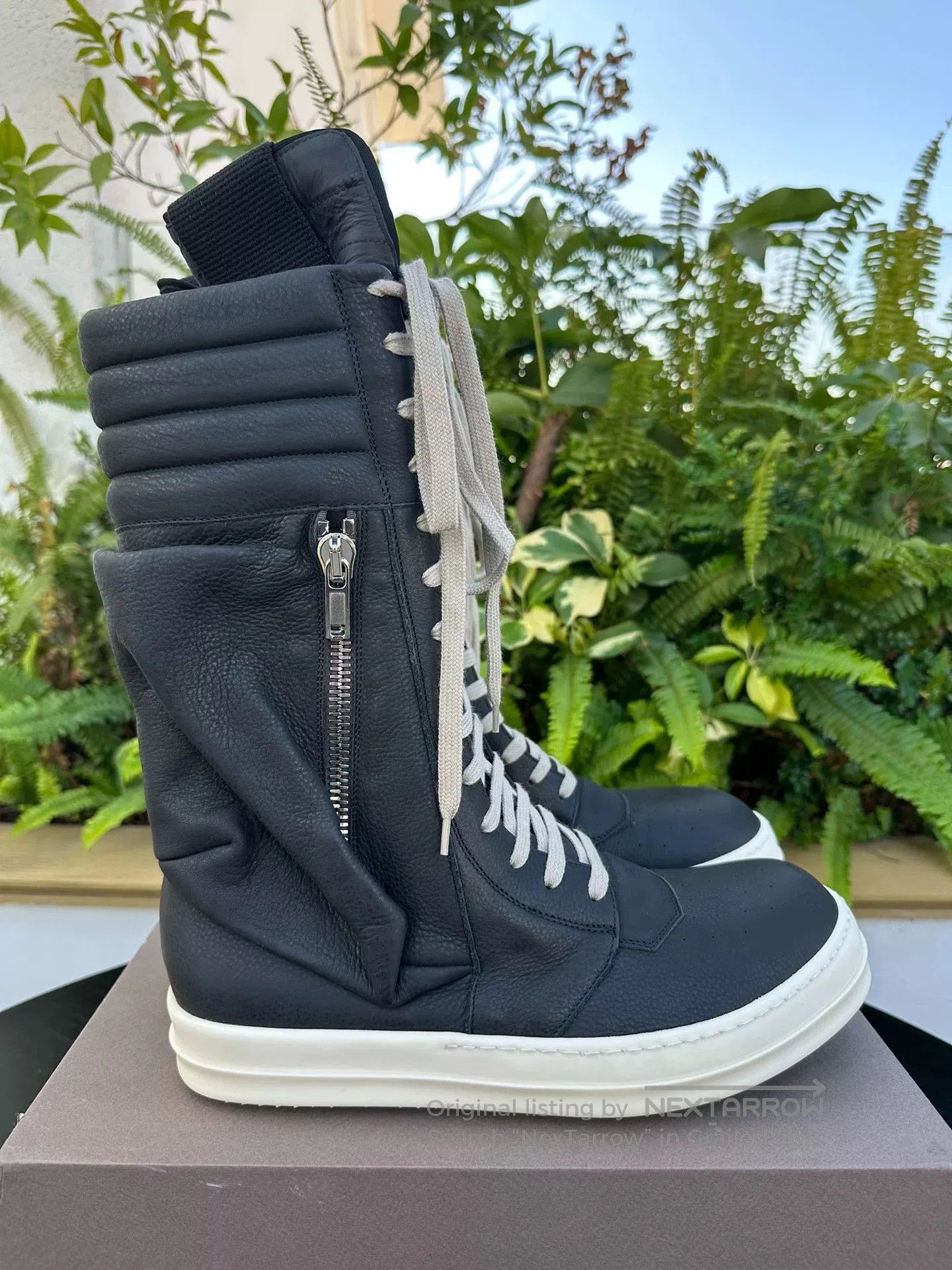 Rick Owens Rick Owens Matte Leather Cargo Boots. Size US 10 / EU 43 - 1 Thumbnail