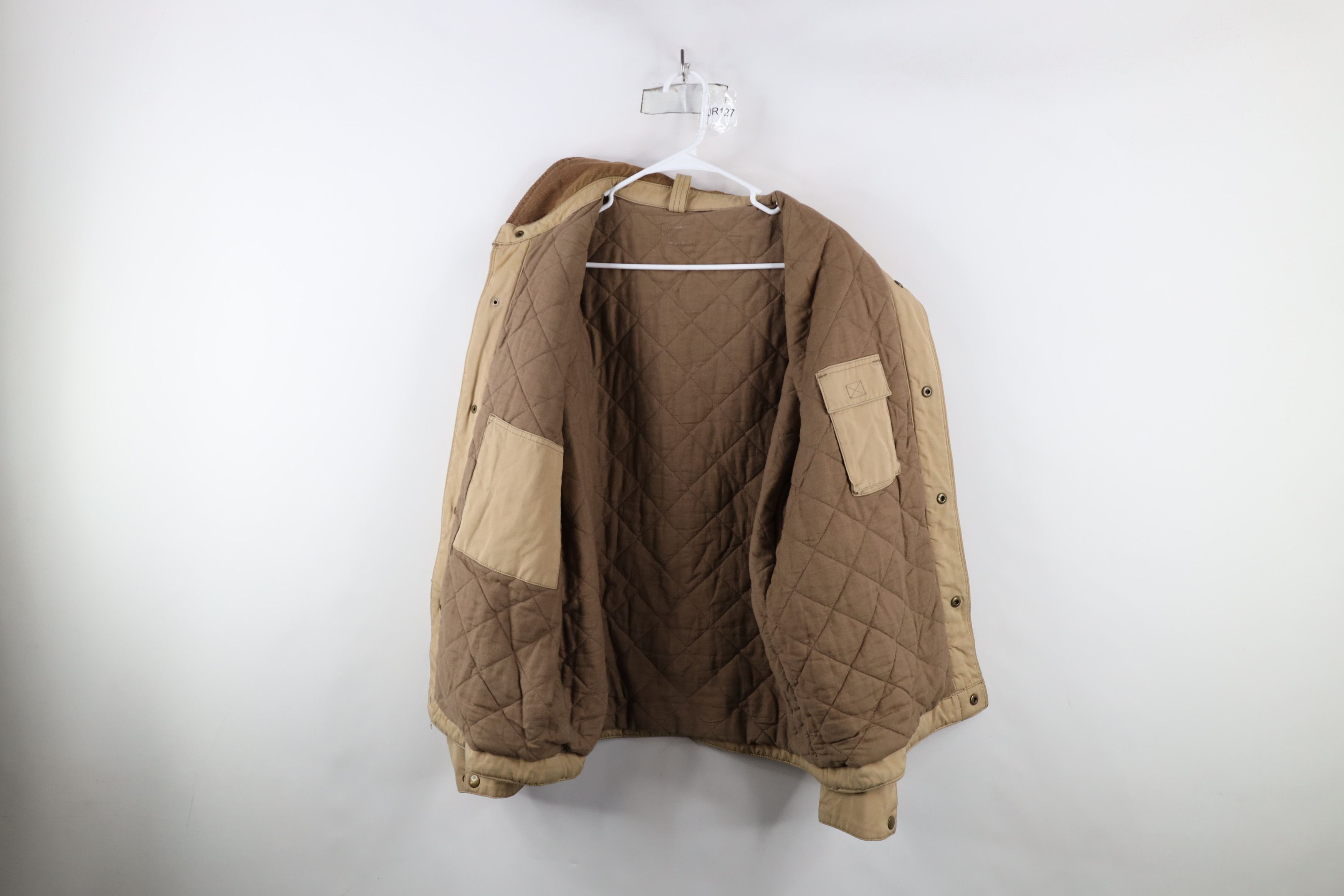 Vintage Vintage 90s Streetwear Corduroy Quilted Chore Jacket Beige Size US XXL / EU 58 / 5 - 9 Thumbnail
