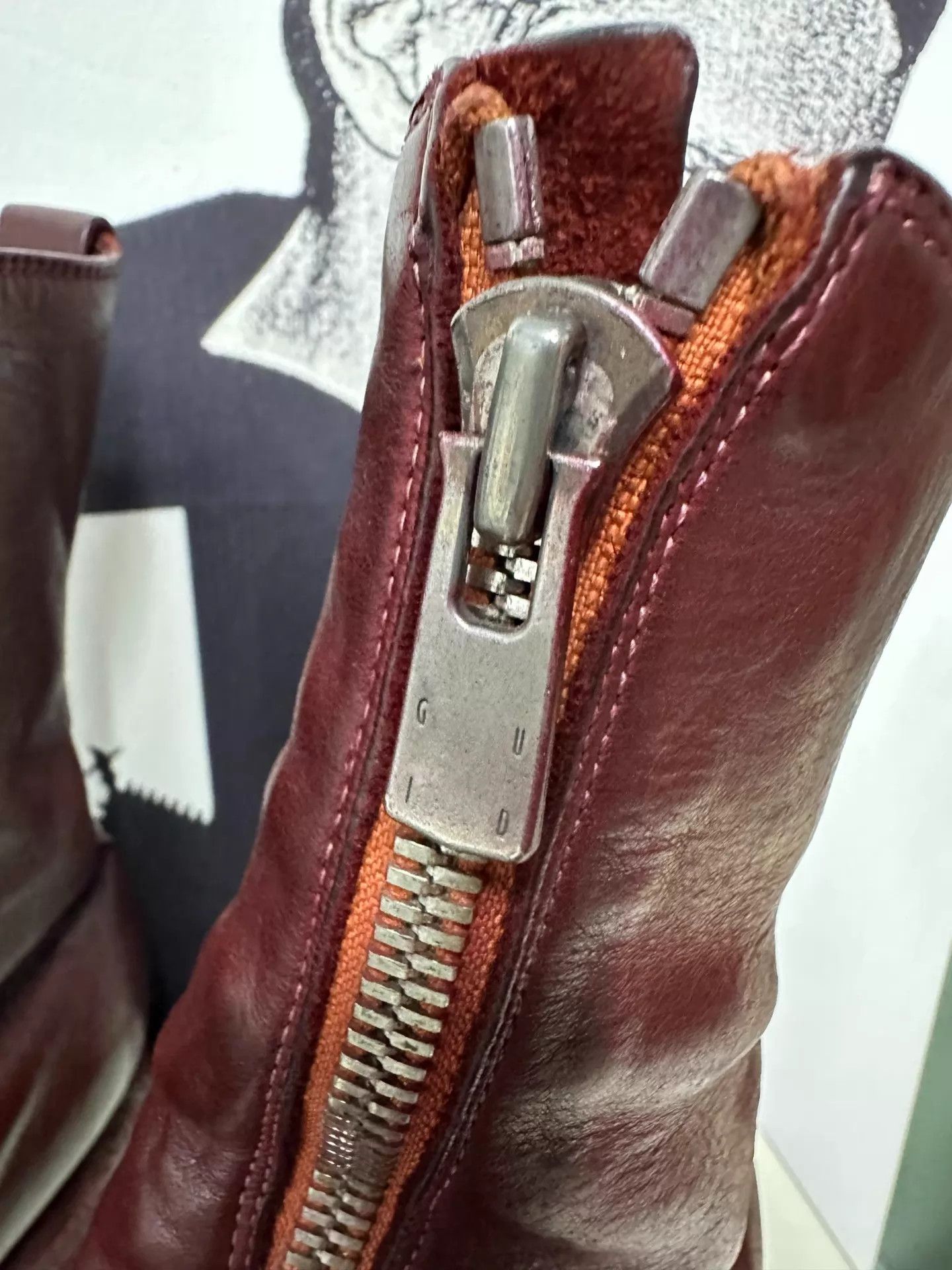 Guidi Guidi Red Distressed Horsehide Boots Size US 9 / EU 42 - 3 Thumbnail