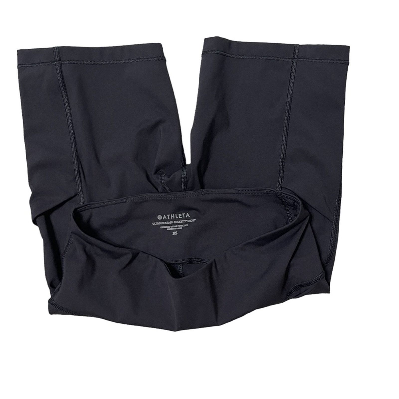 Athleta Athleta Ultimate Stash Pocket 7" Biker Shorts Black Size XS Size 27" / US 4 / IT 40 - 9 Thumbnail