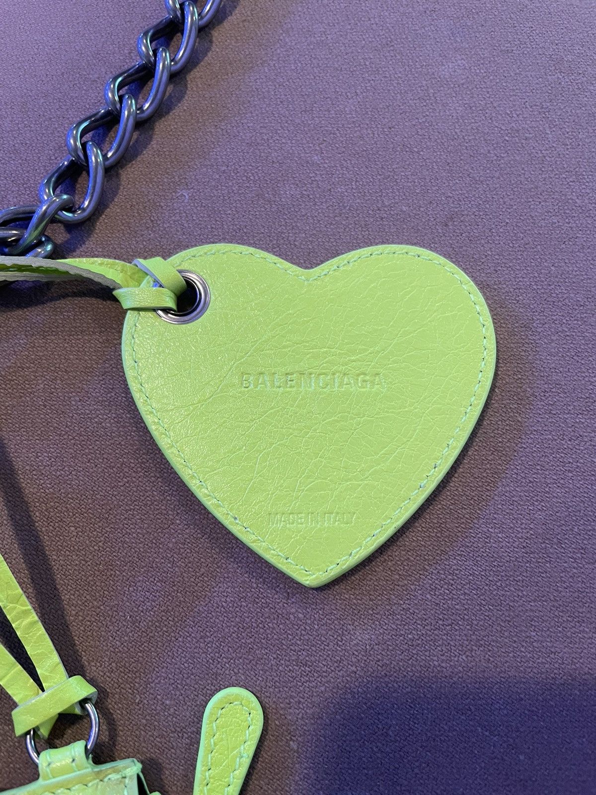 Balenciaga LE CAGOLE 8 B X8 W/C ARENA LAMB AS FLUO YELLOW Size ONE SIZE - 9 Thumbnail