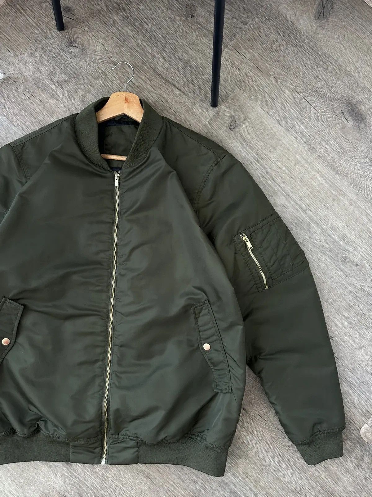 Diesel Vintage Bomber MA-1 Style Green Jacket Y2K Size US L / EU 52-54 / 3 - 4 Thumbnail