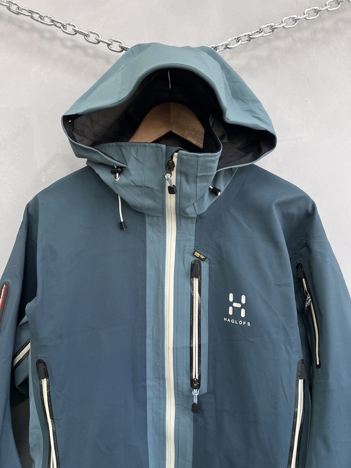 Haglofs Haglöfs Blue Gore-Tex Shell Jacket Tech Outdoor Size US S / EU 44-46 / 1 - 2 Thumbnail